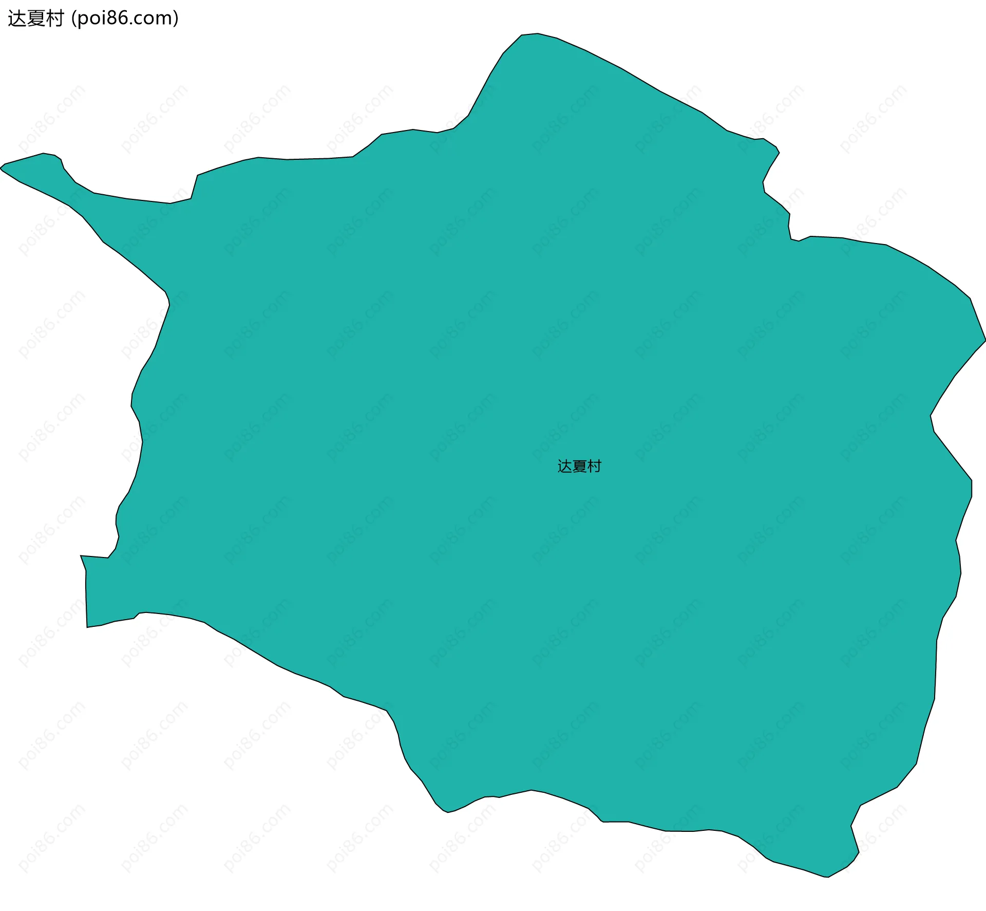 达夏村边界地图
