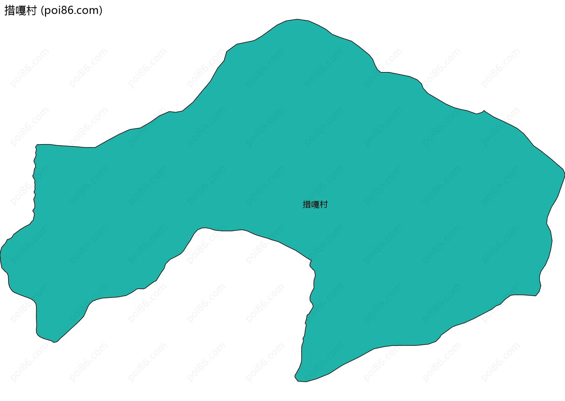 措嘎村边界地图