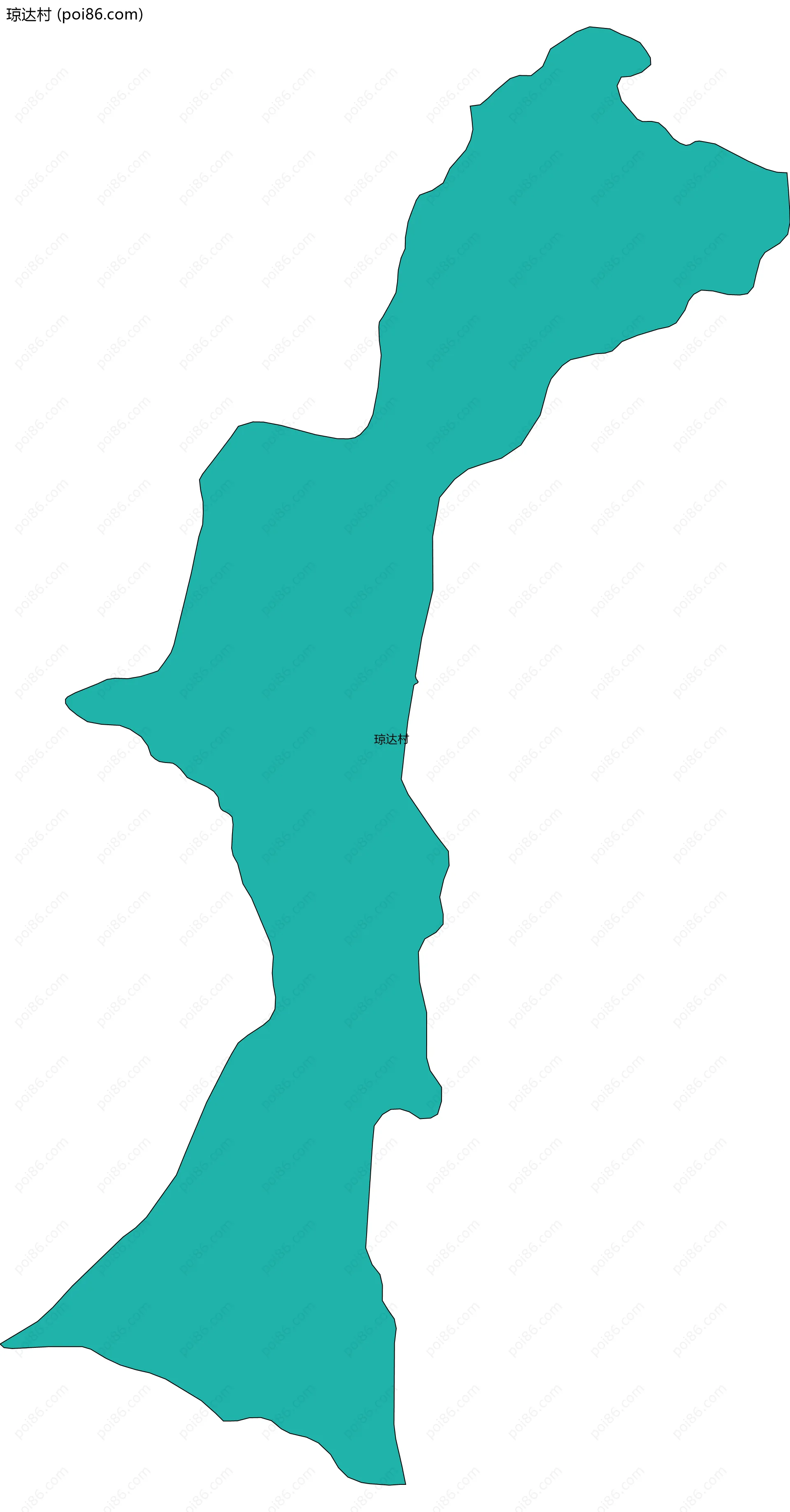 琼达村边界地图