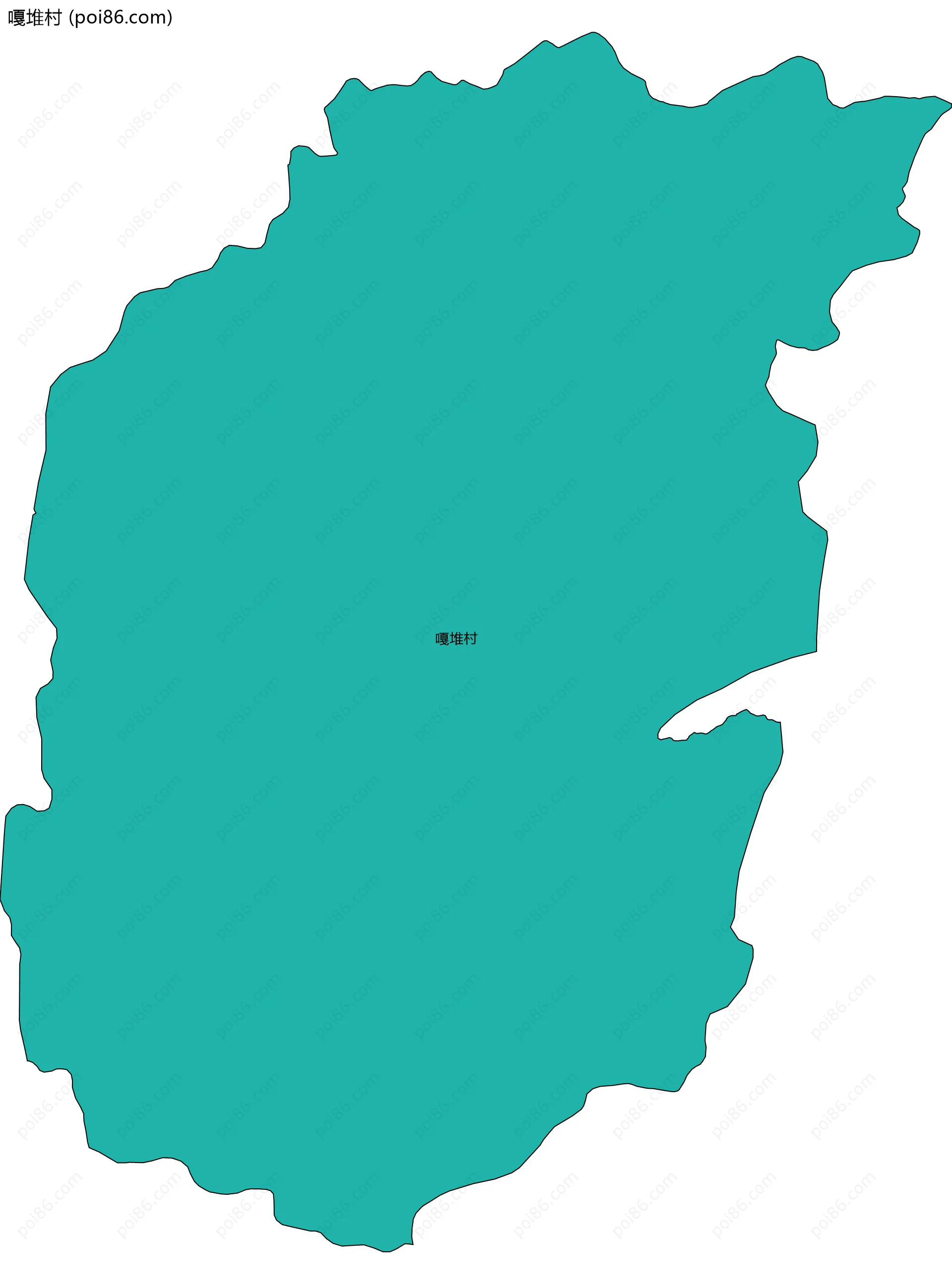 嘎堆村边界地图