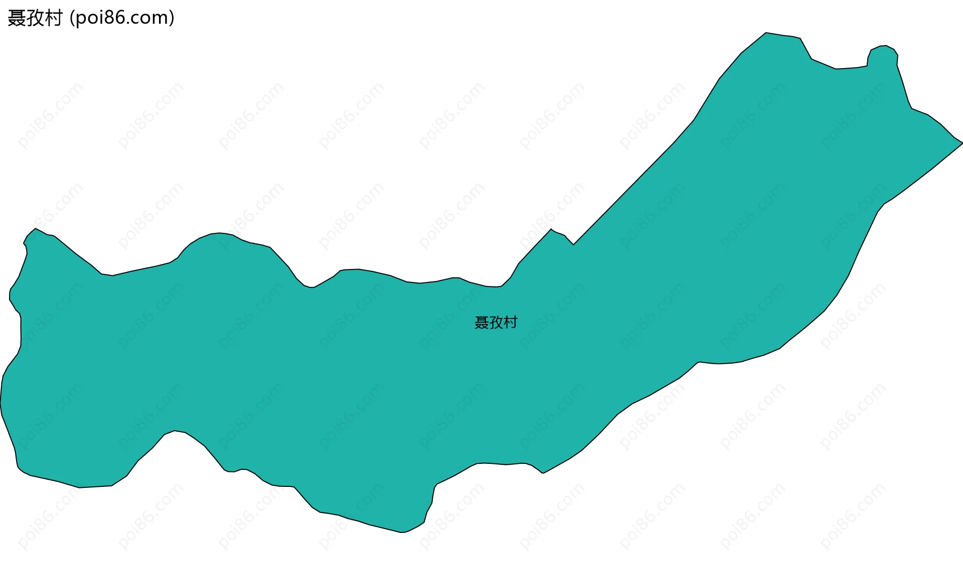 聂孜村边界地图
