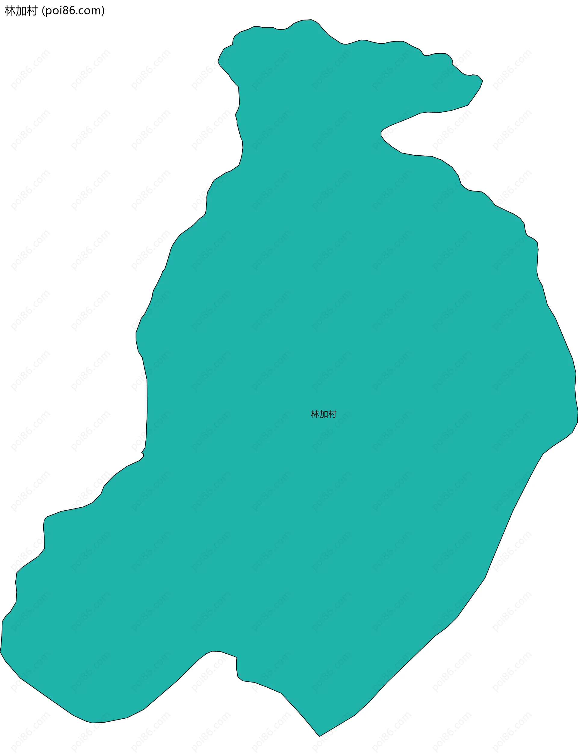 林加村边界地图