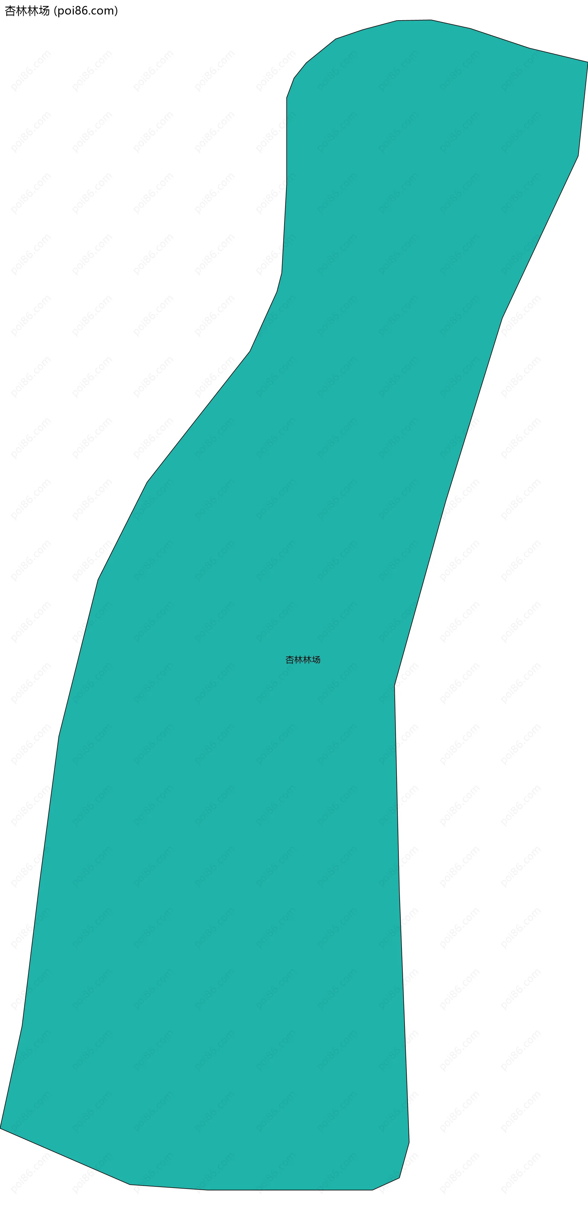 杏林林场边界地图(五级行政区划)