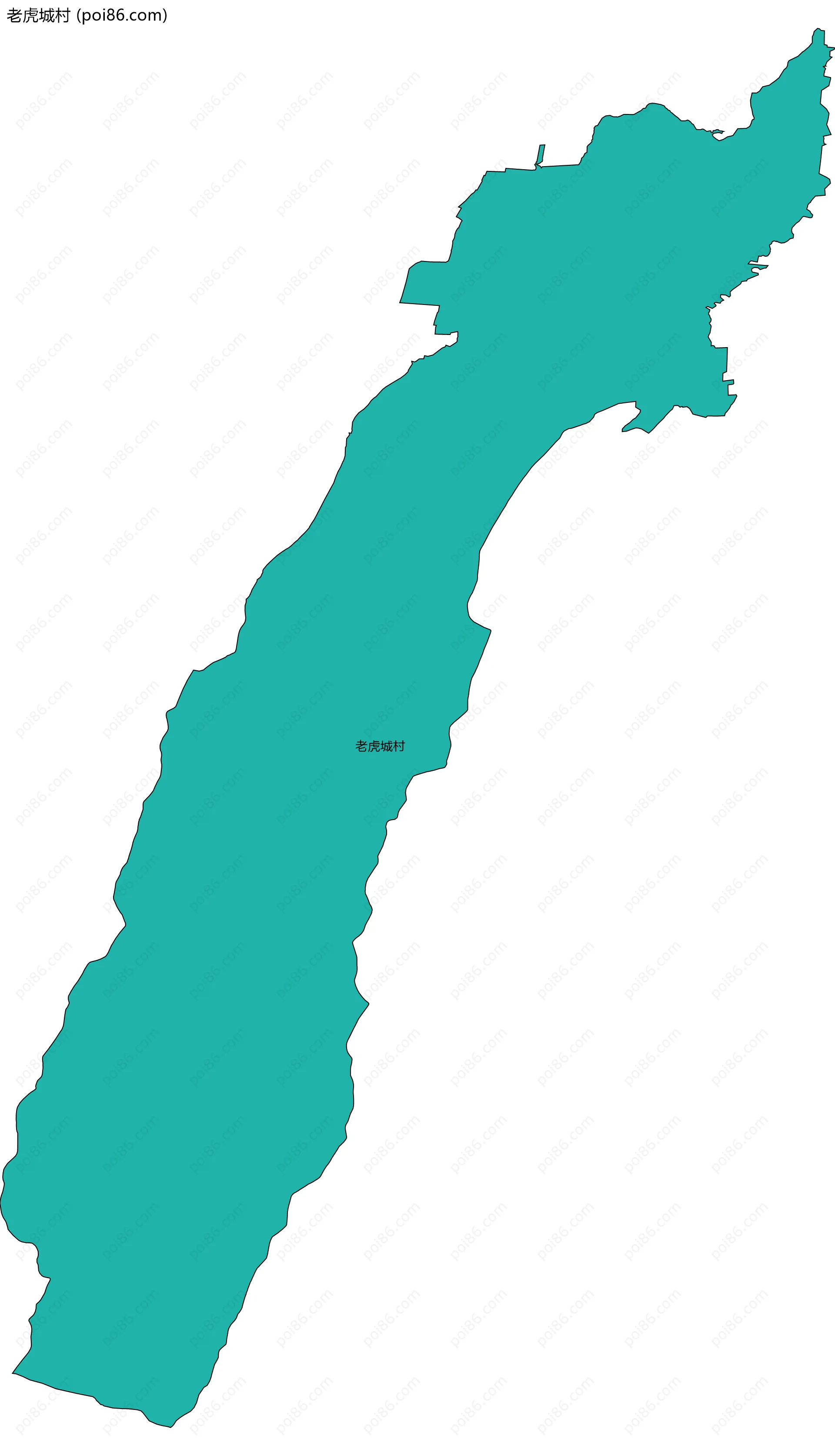 老虎城村边界地图