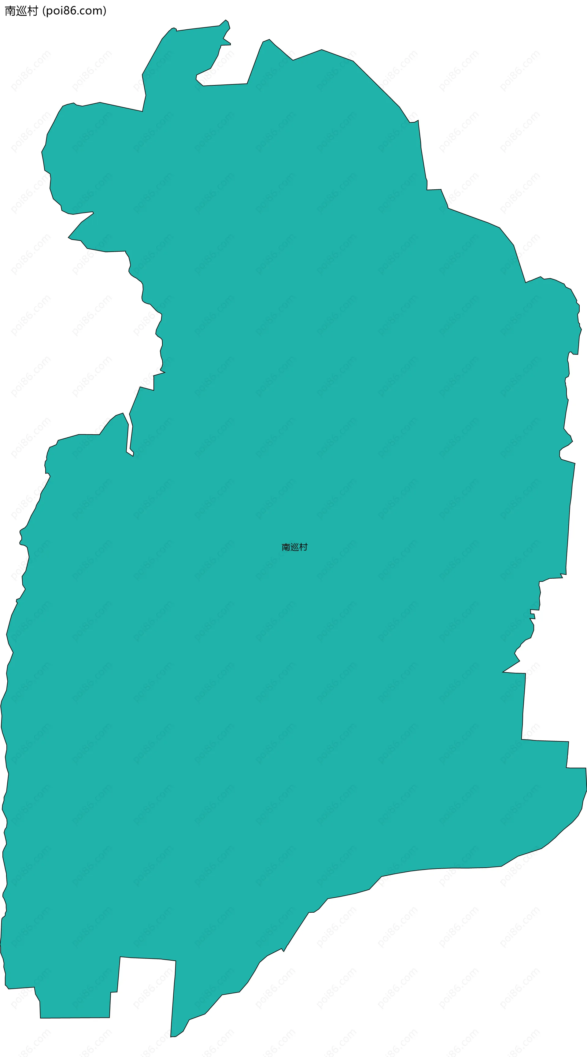 南巡村边界地图