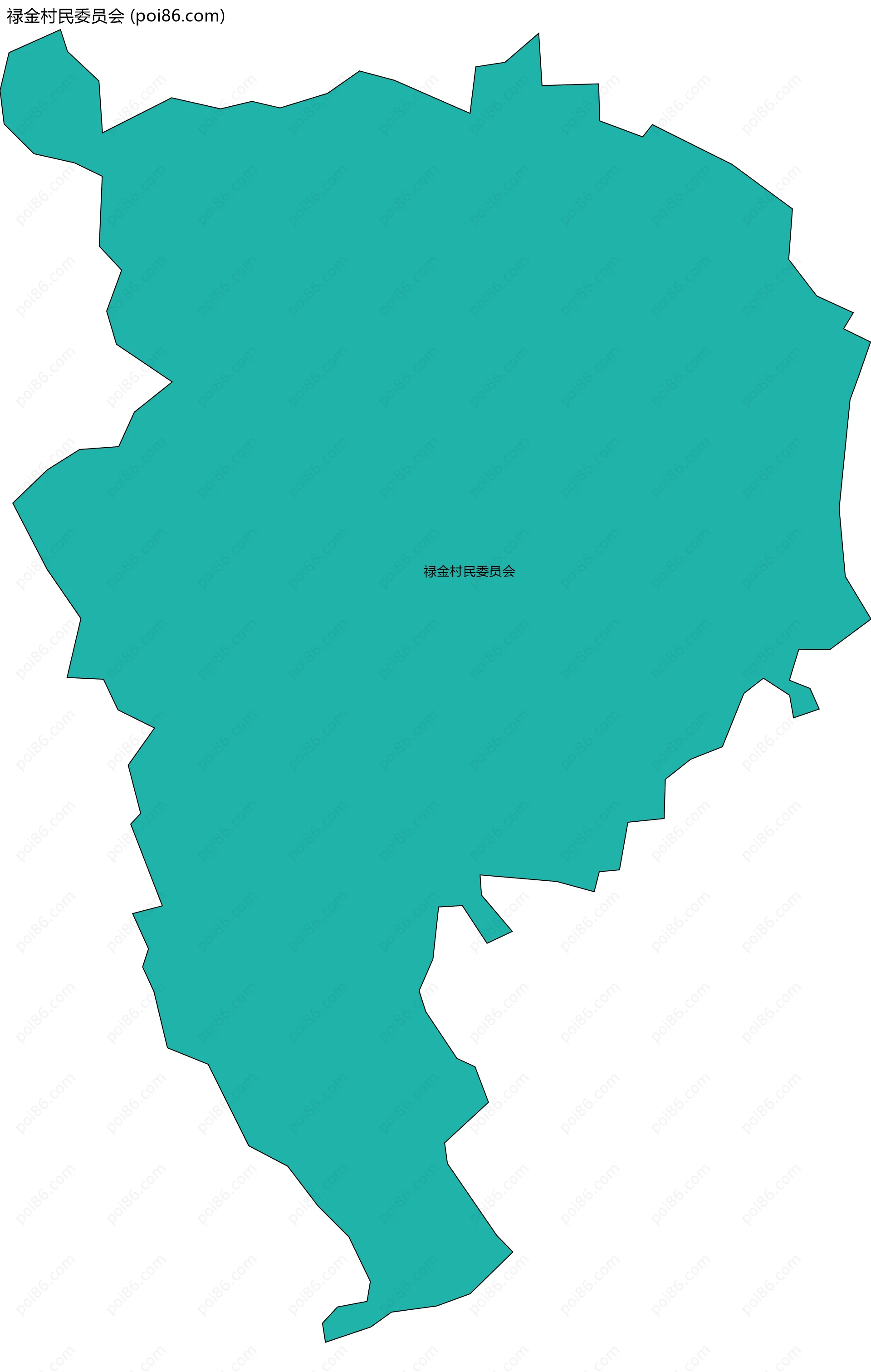 禄金村民委员会边界地图