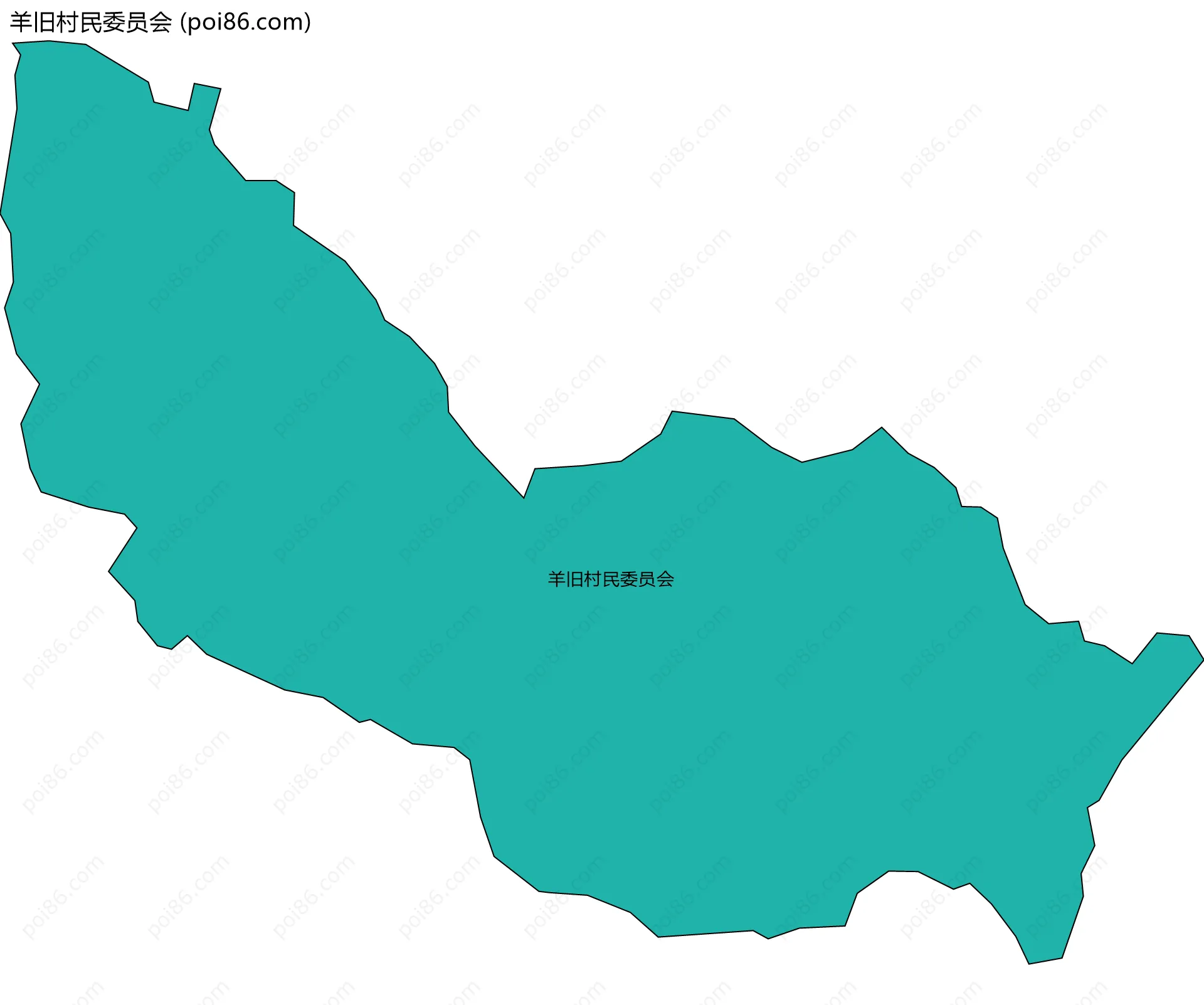 羊旧村民委员会边界地图