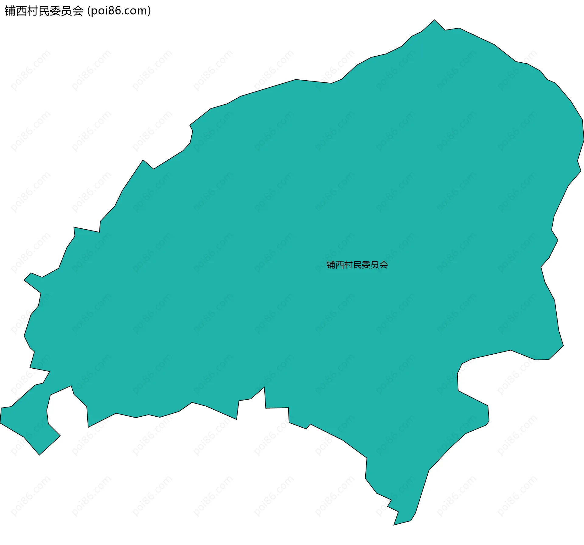 铺西村民委员会边界地图