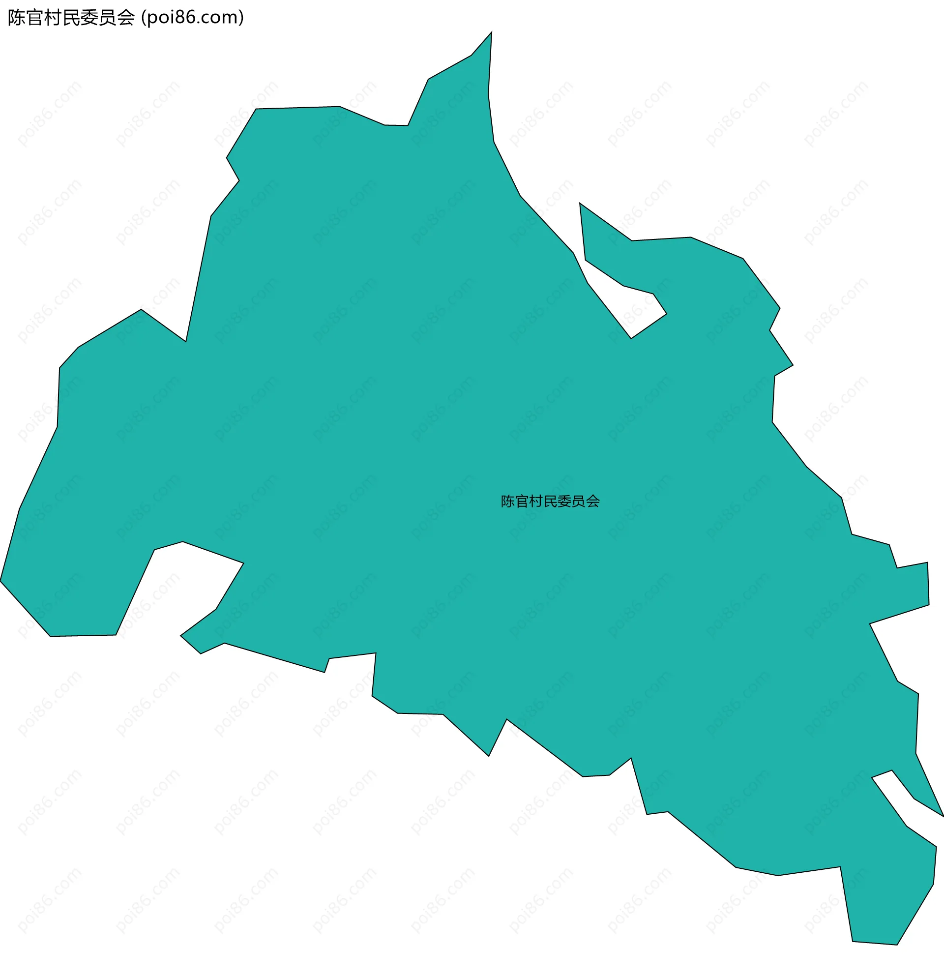 陈官村民委员会边界地图