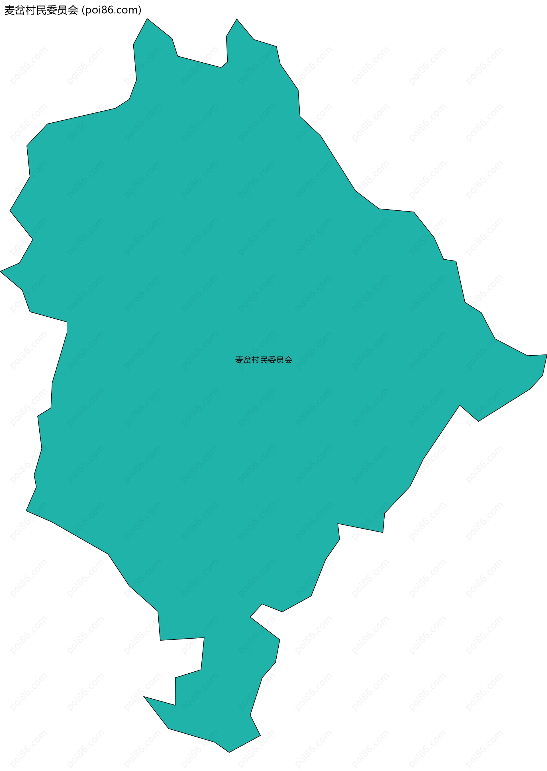 麦岔村民委员会边界地图