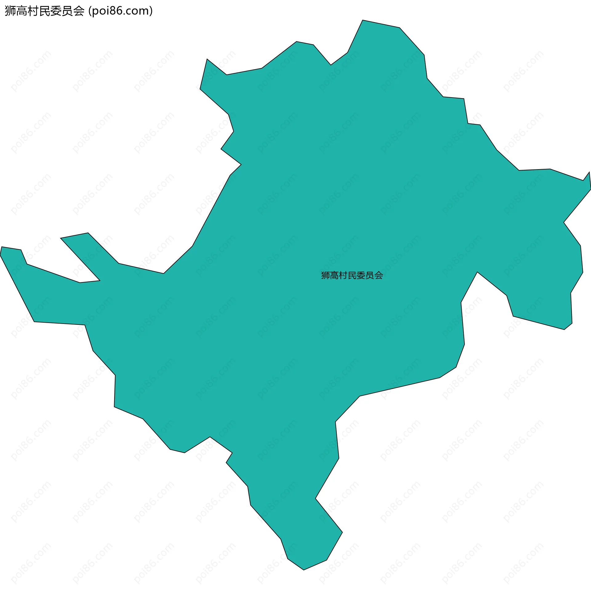 狮高村民委员会边界地图