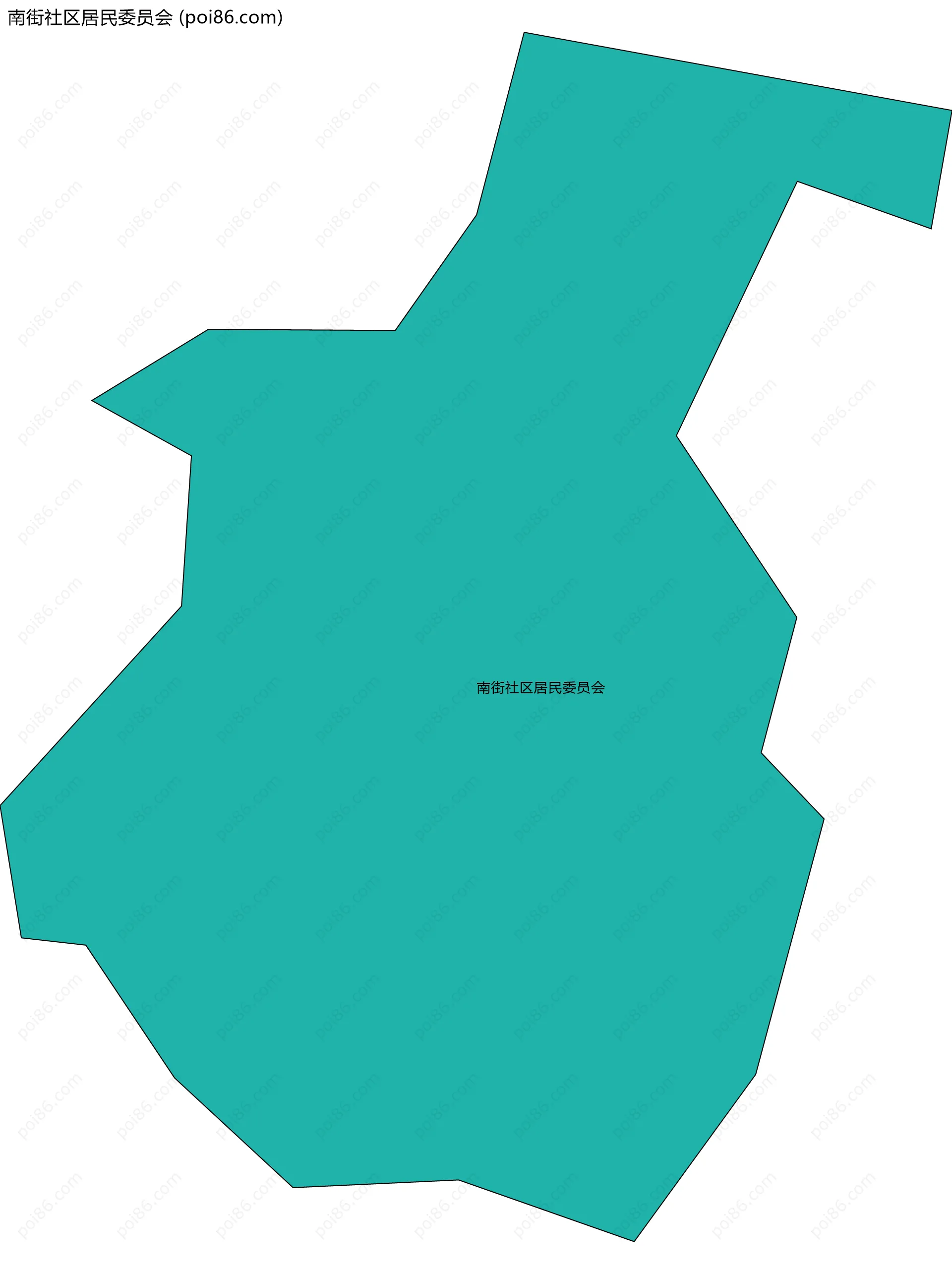 南街社区居民委员会边界地图