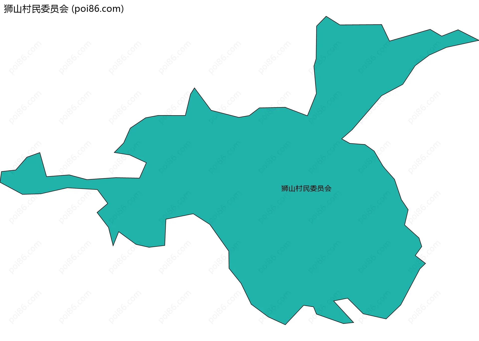 狮山村民委员会边界地图
