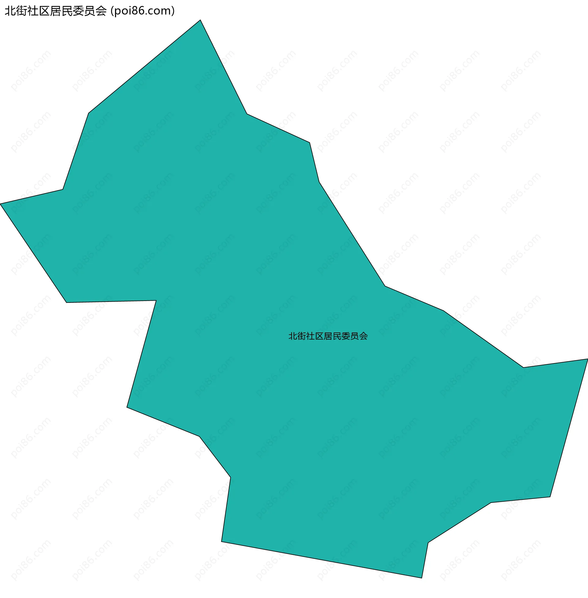 北街社区居民委员会边界地图