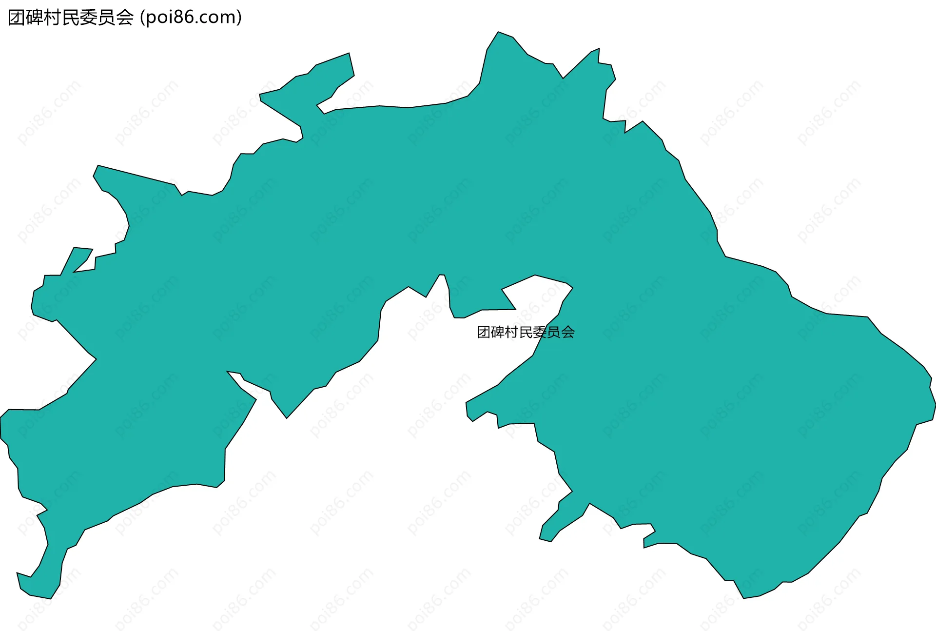 团碑村民委员会边界地图