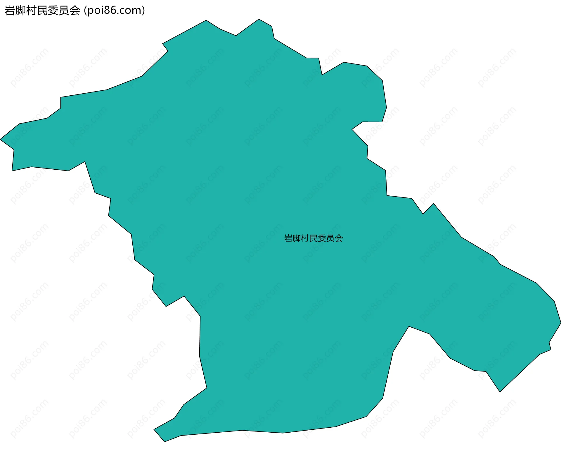 岩脚村民委员会边界地图