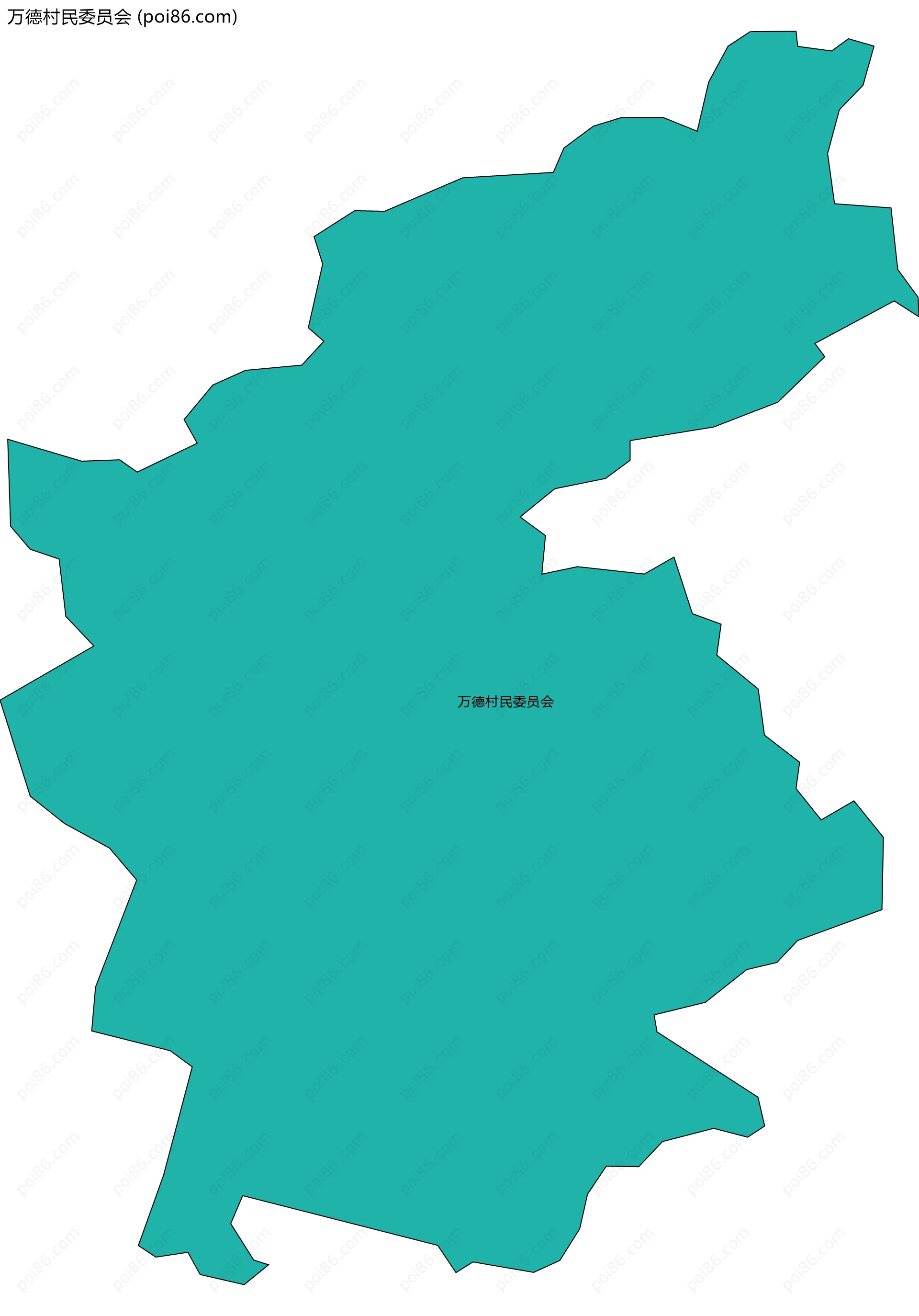 万德村民委员会边界地图