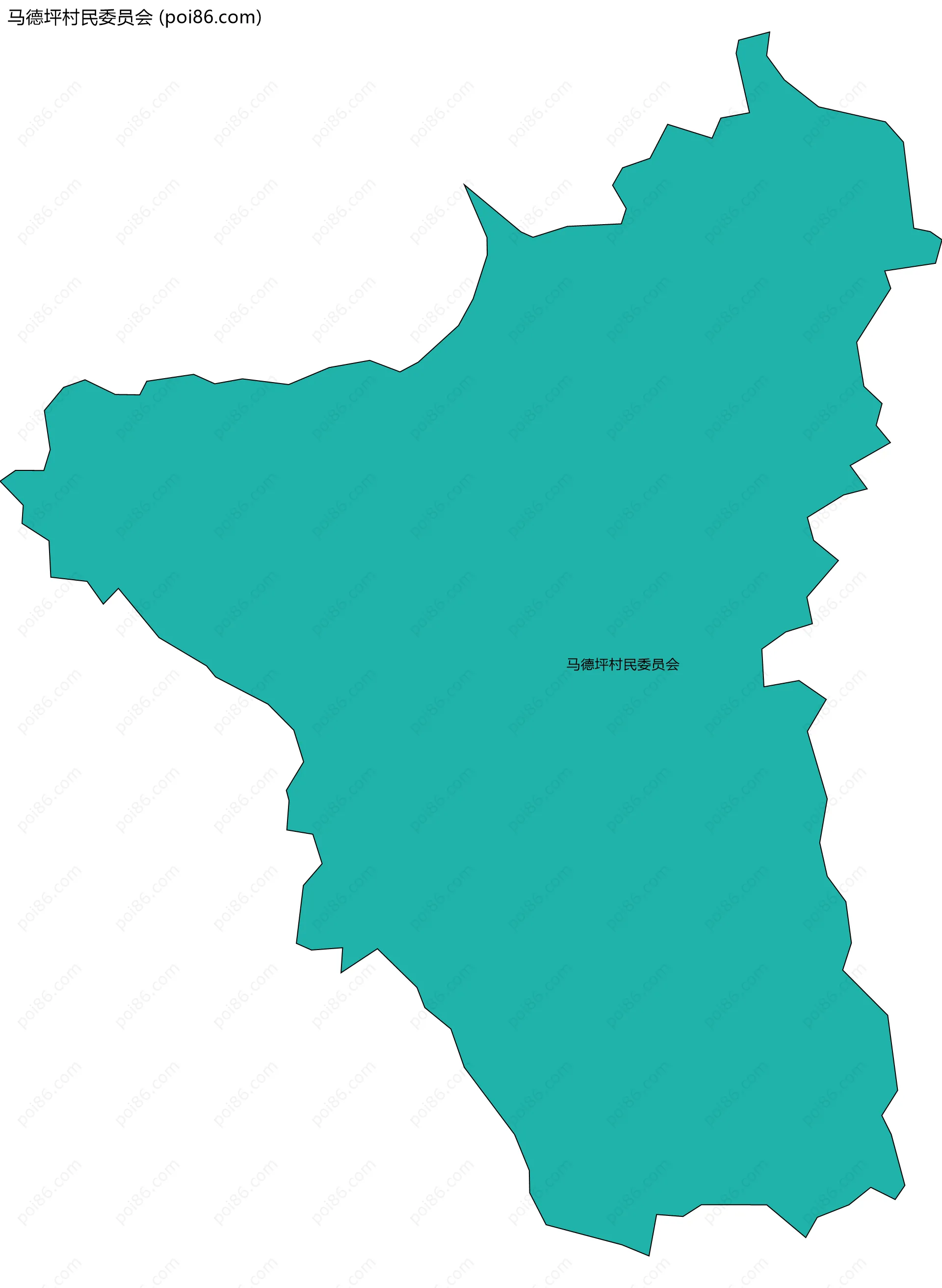 马德坪村民委员会边界地图