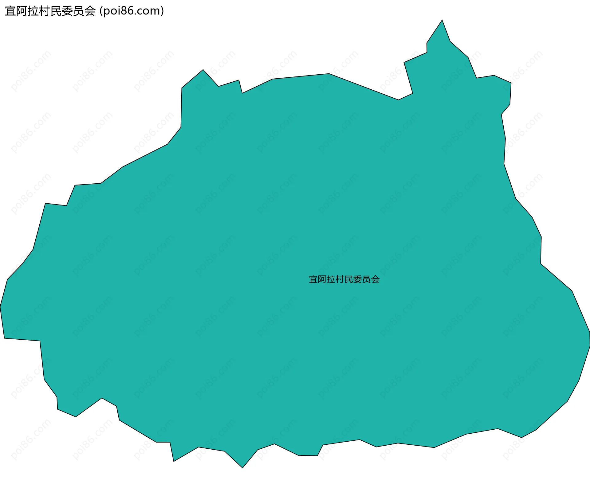 宜阿拉村民委员会边界地图