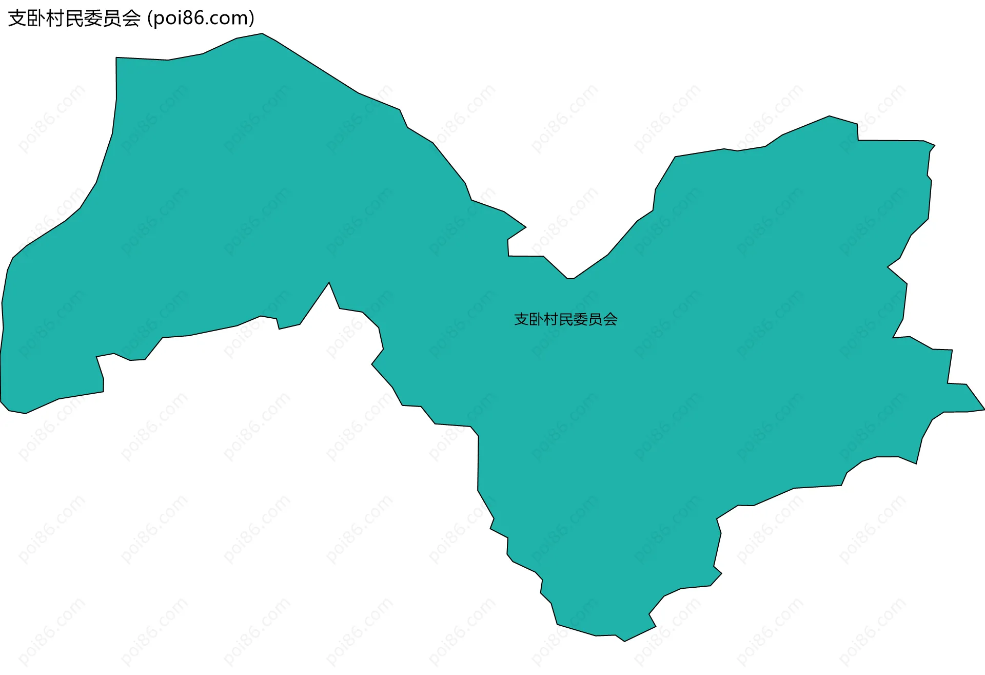 支卧村民委员会边界地图