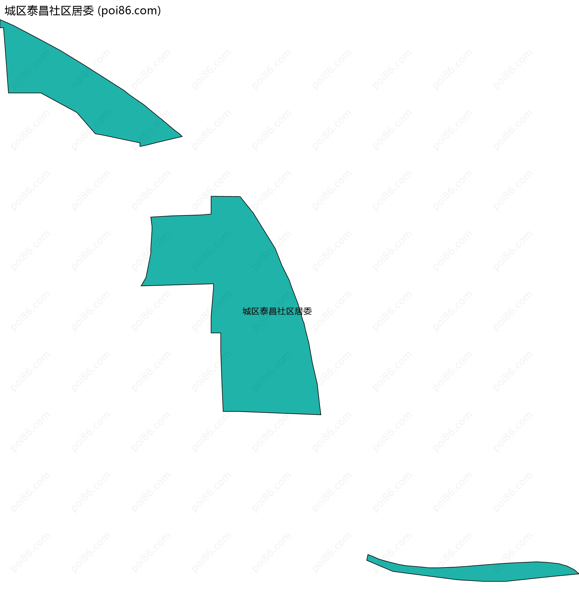城区泰昌社区居委边界地图