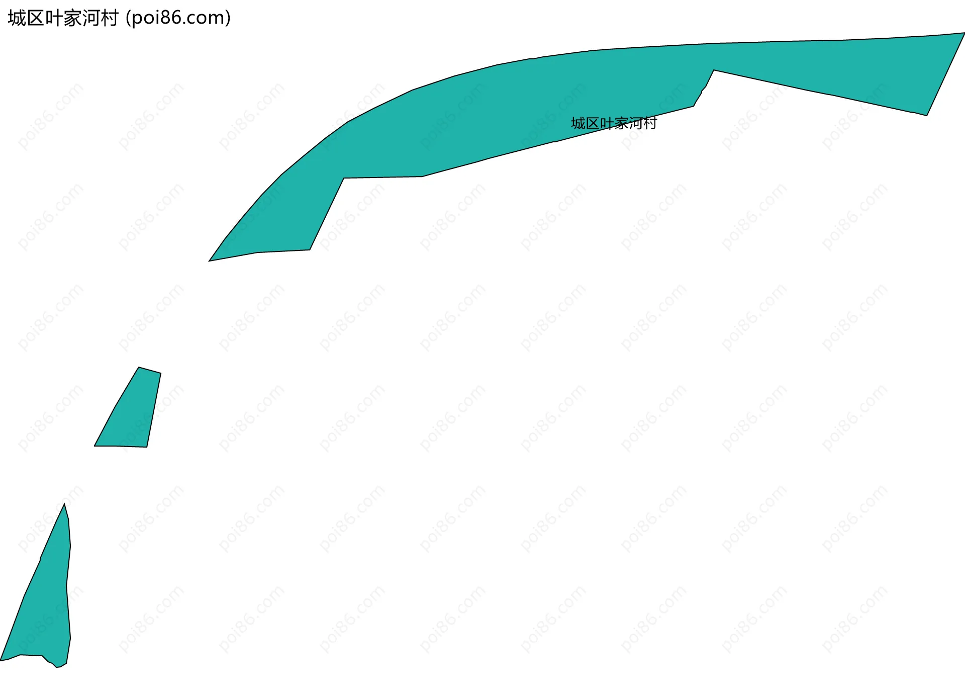 城区叶家河村边界地图