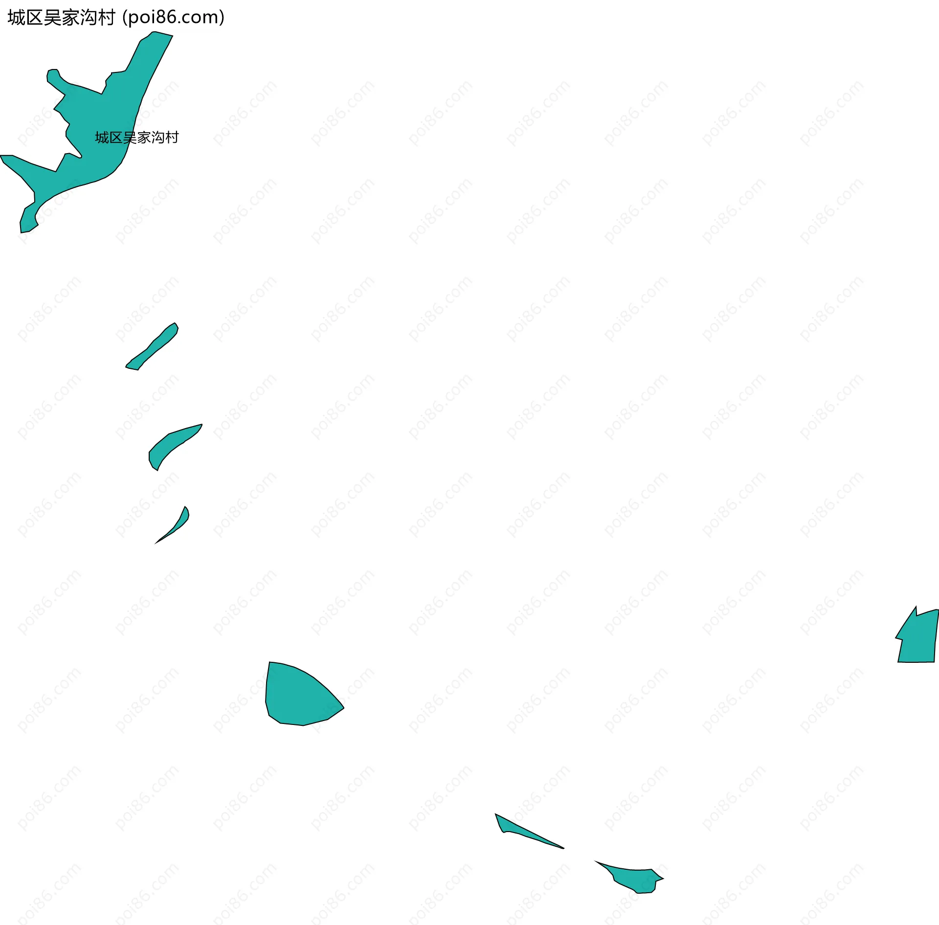 城区吴家沟村边界地图