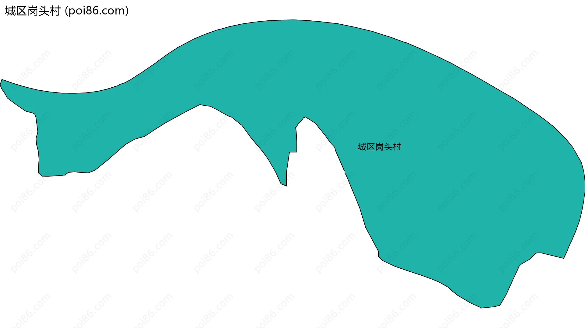 城区岗头村边界地图