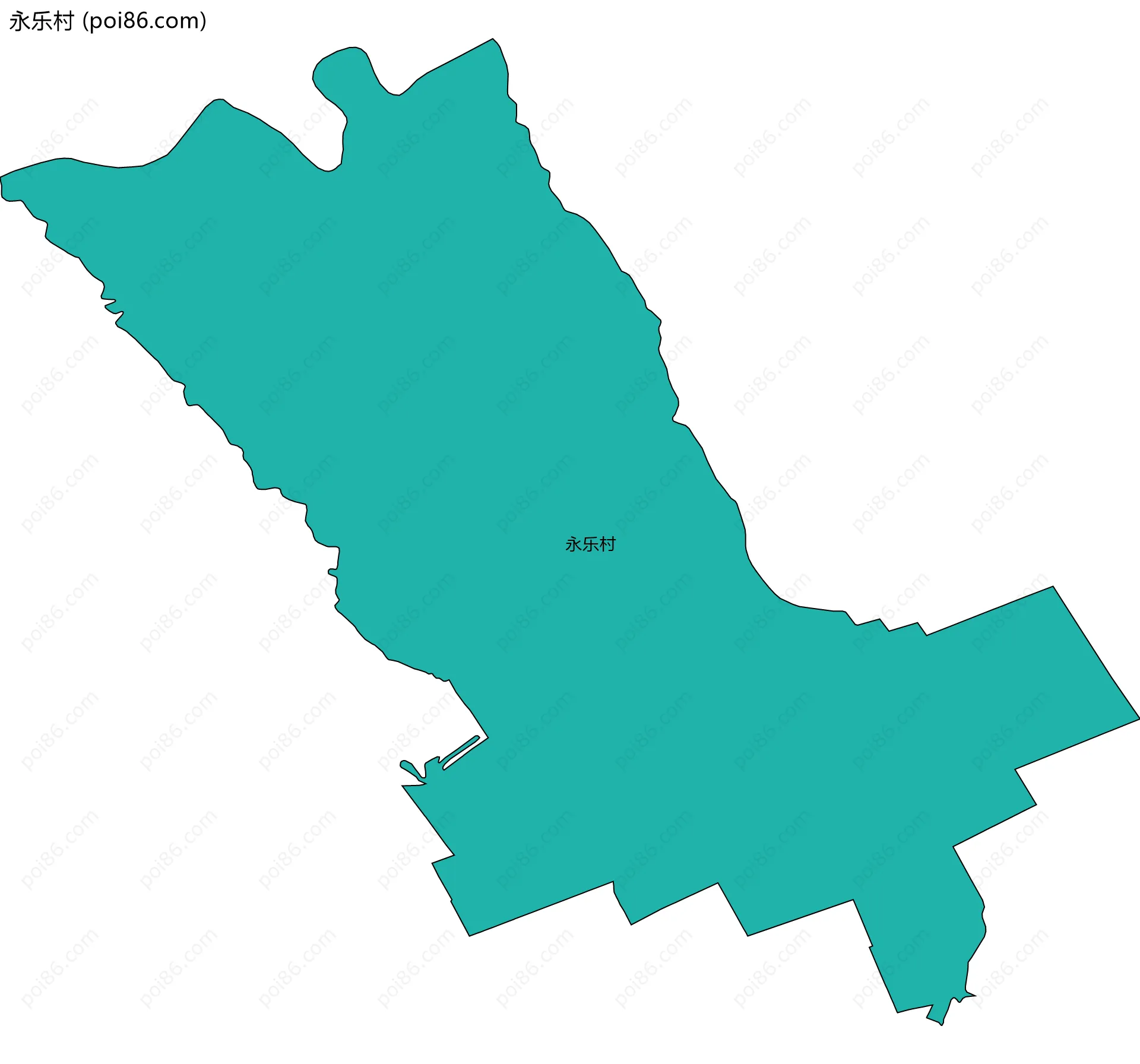 永乐村边界地图