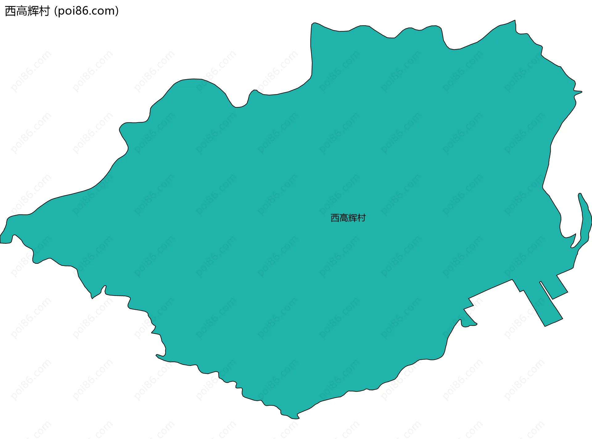 西高辉村边界地图