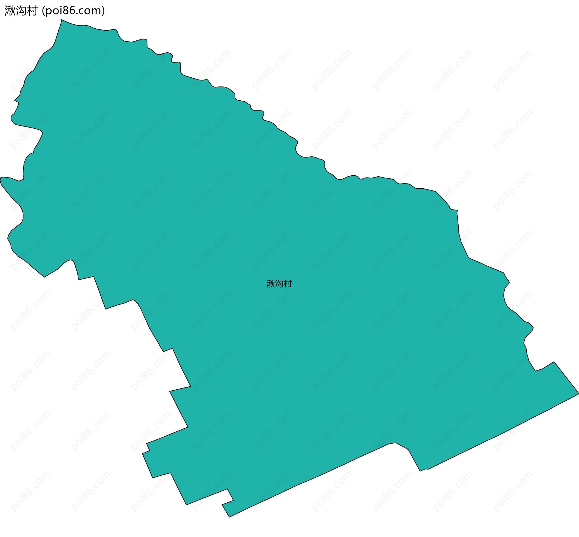 湫沟村边界地图