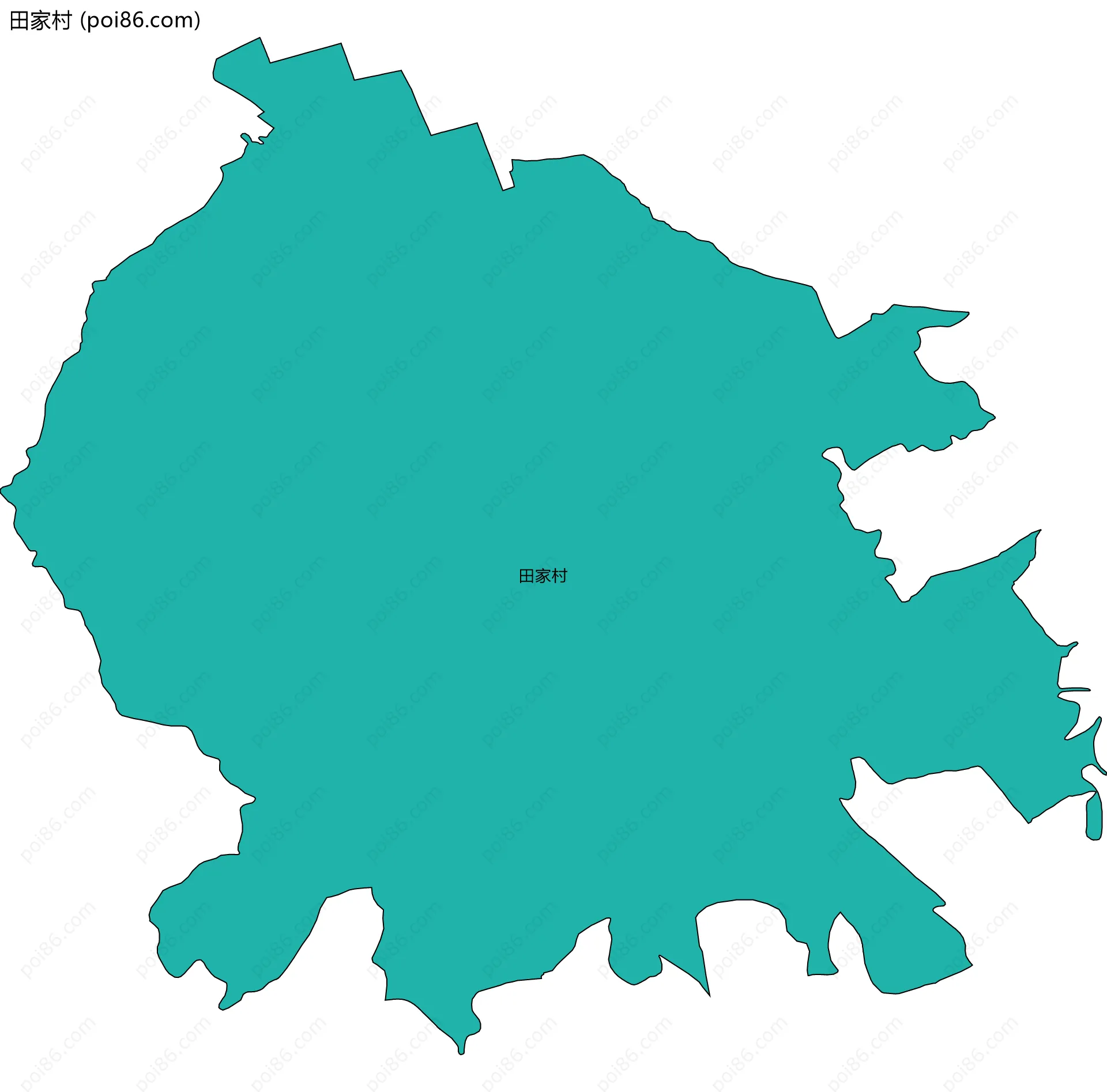 田家村边界地图