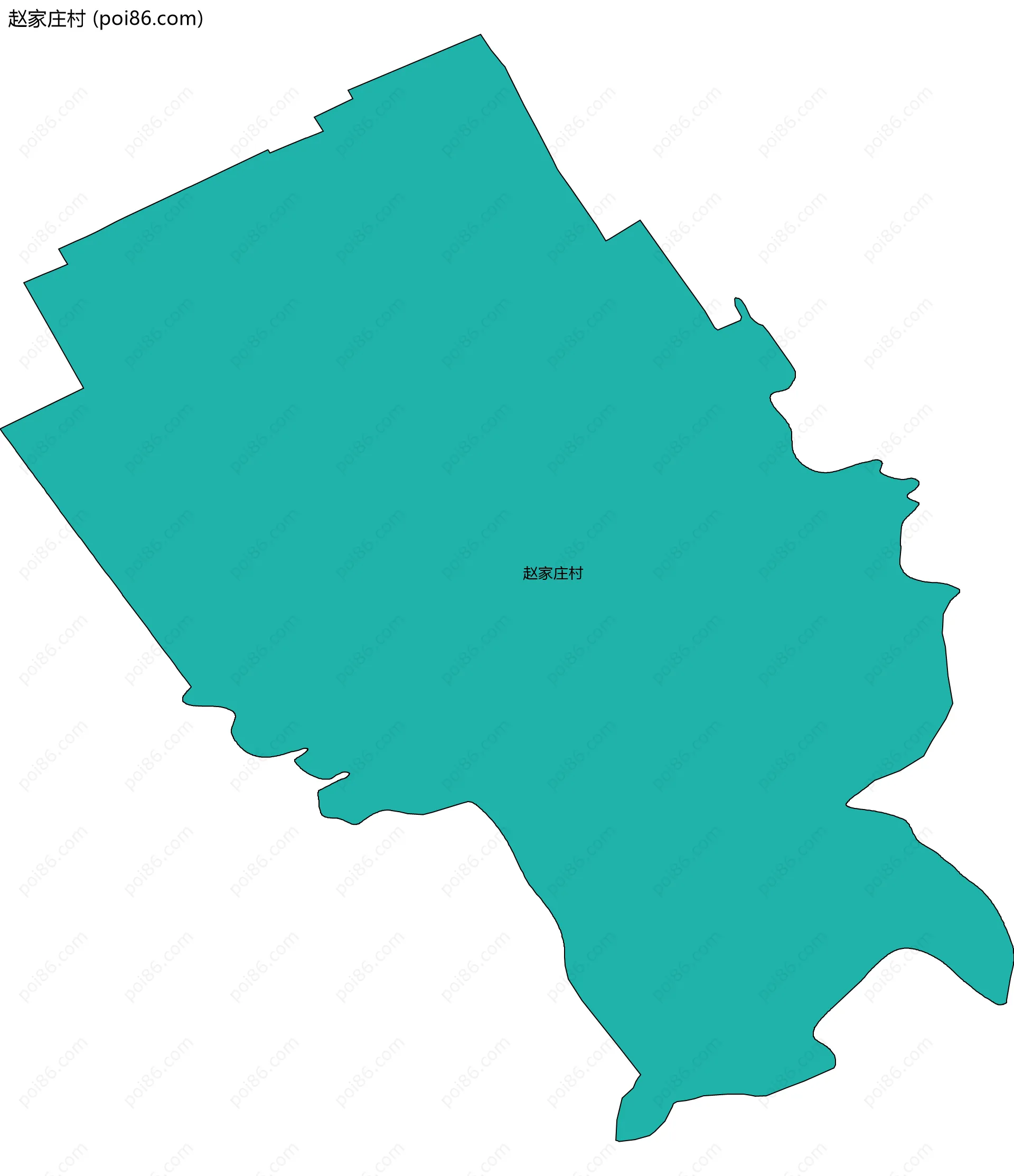 赵家庄村边界地图