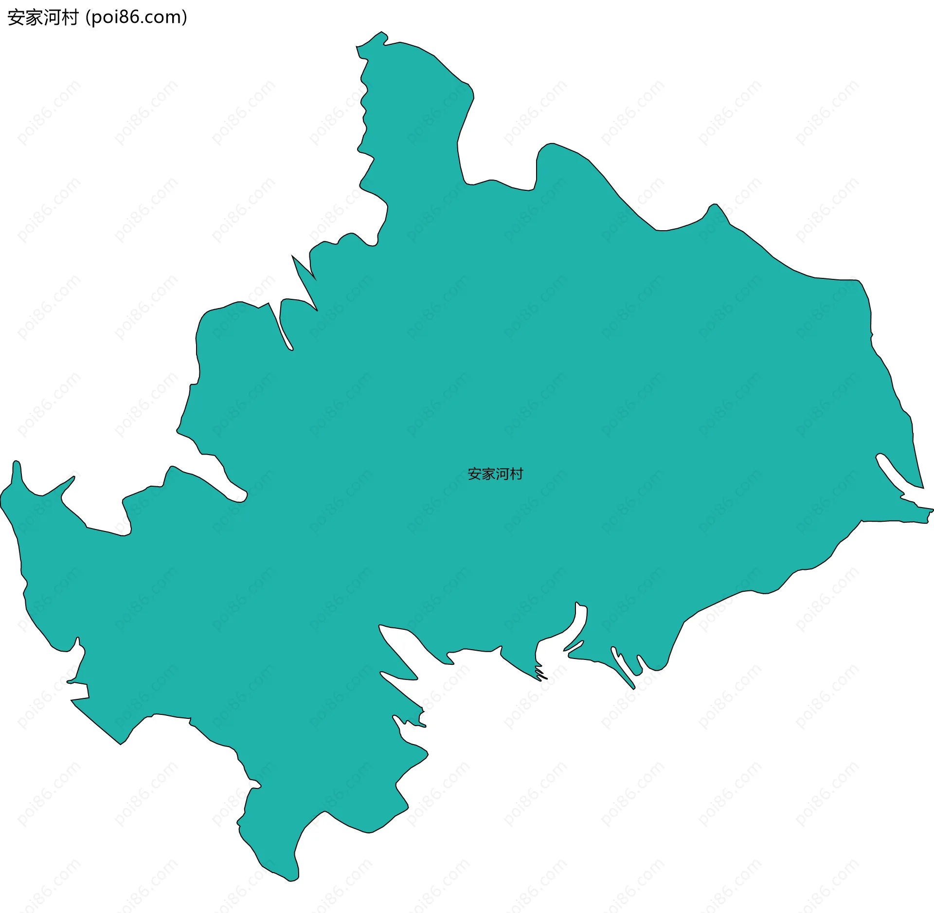 安家河村边界地图