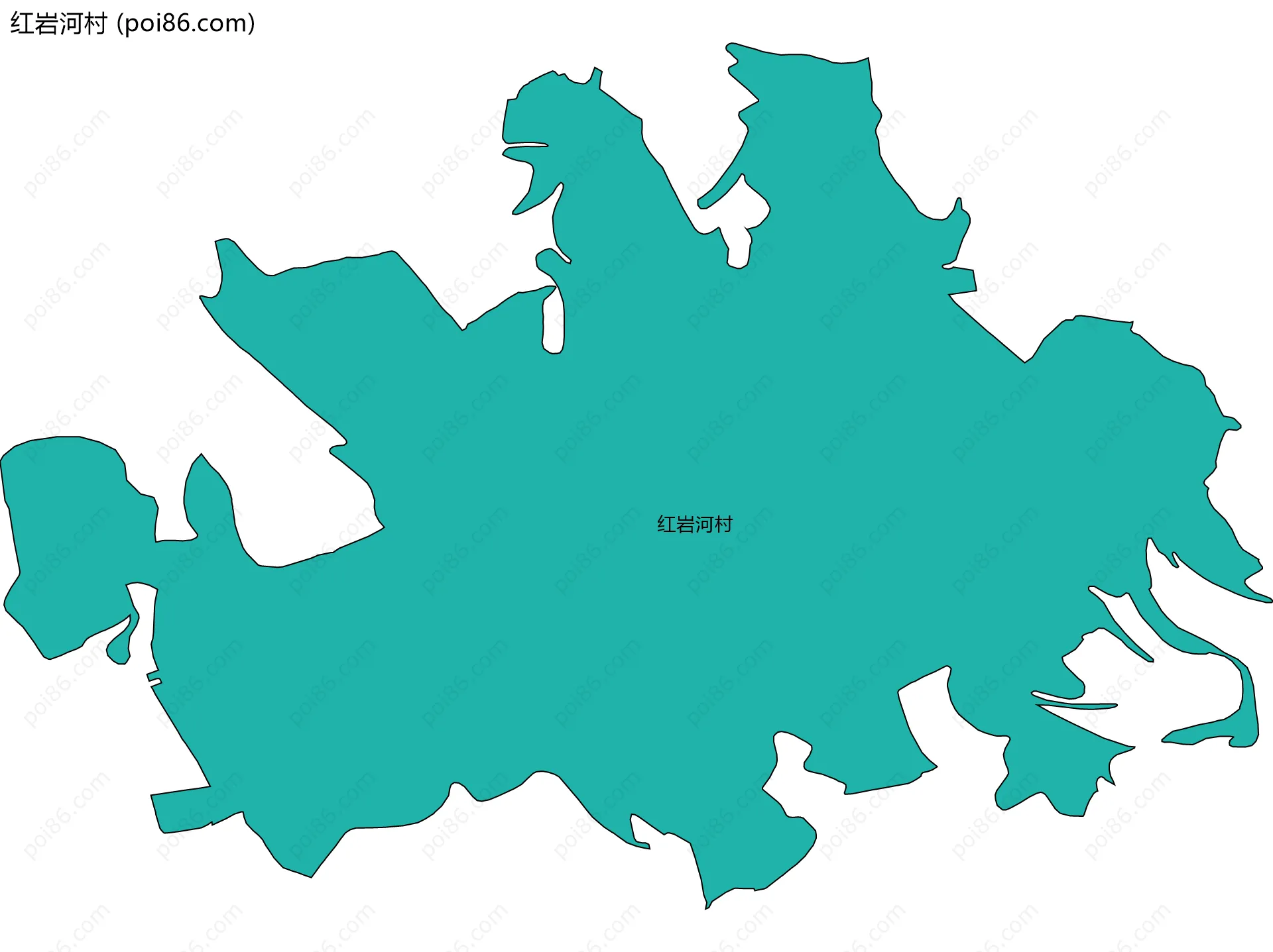 红岩河村边界地图