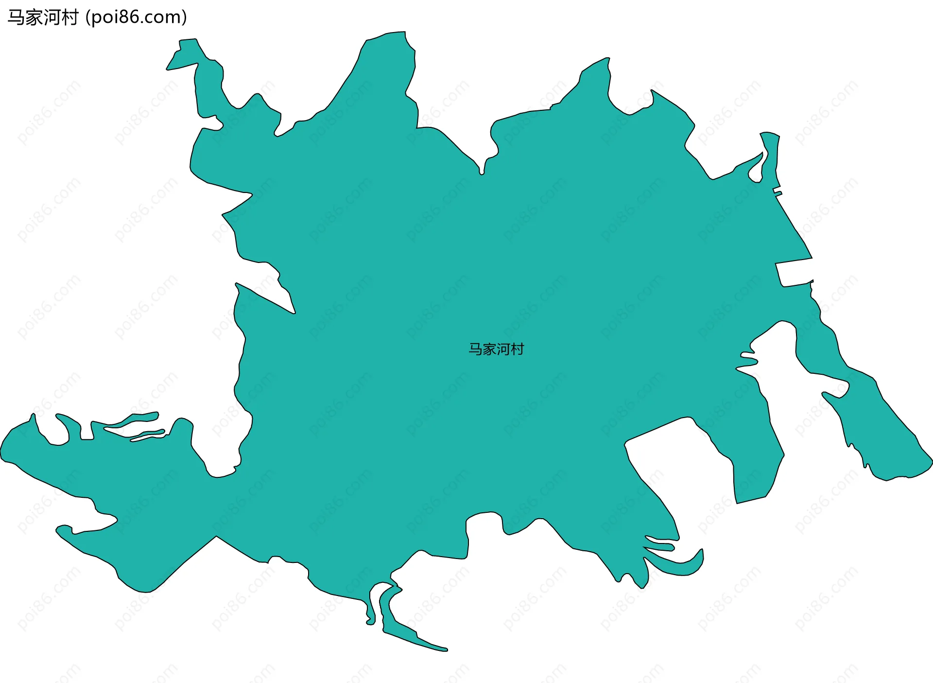 马家河村边界地图