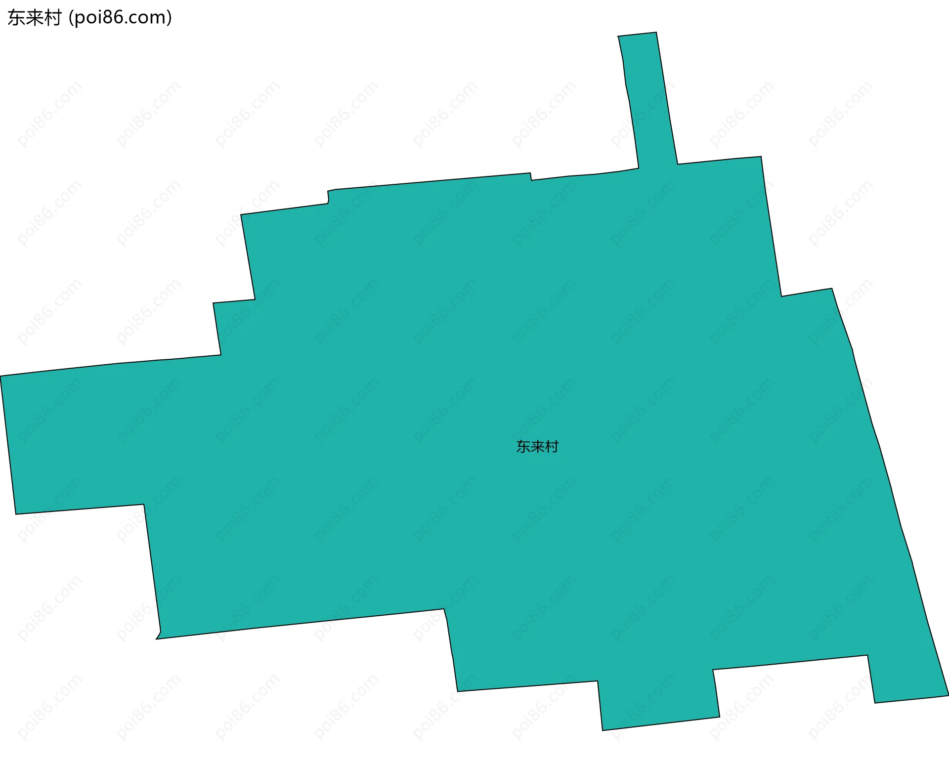 东来村边界地图