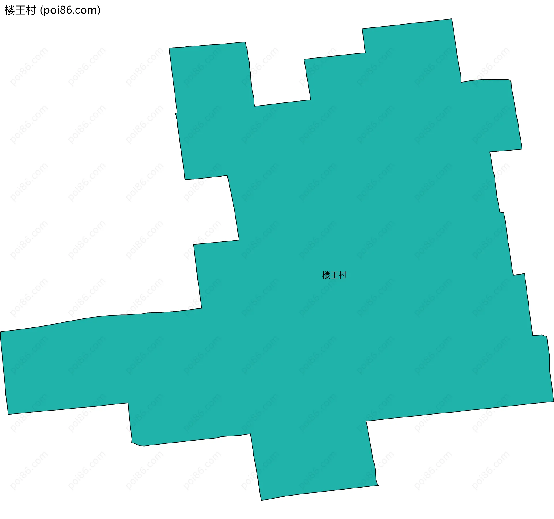 楼王村边界地图