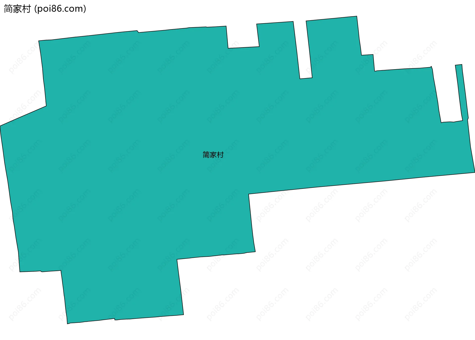 简家村边界地图