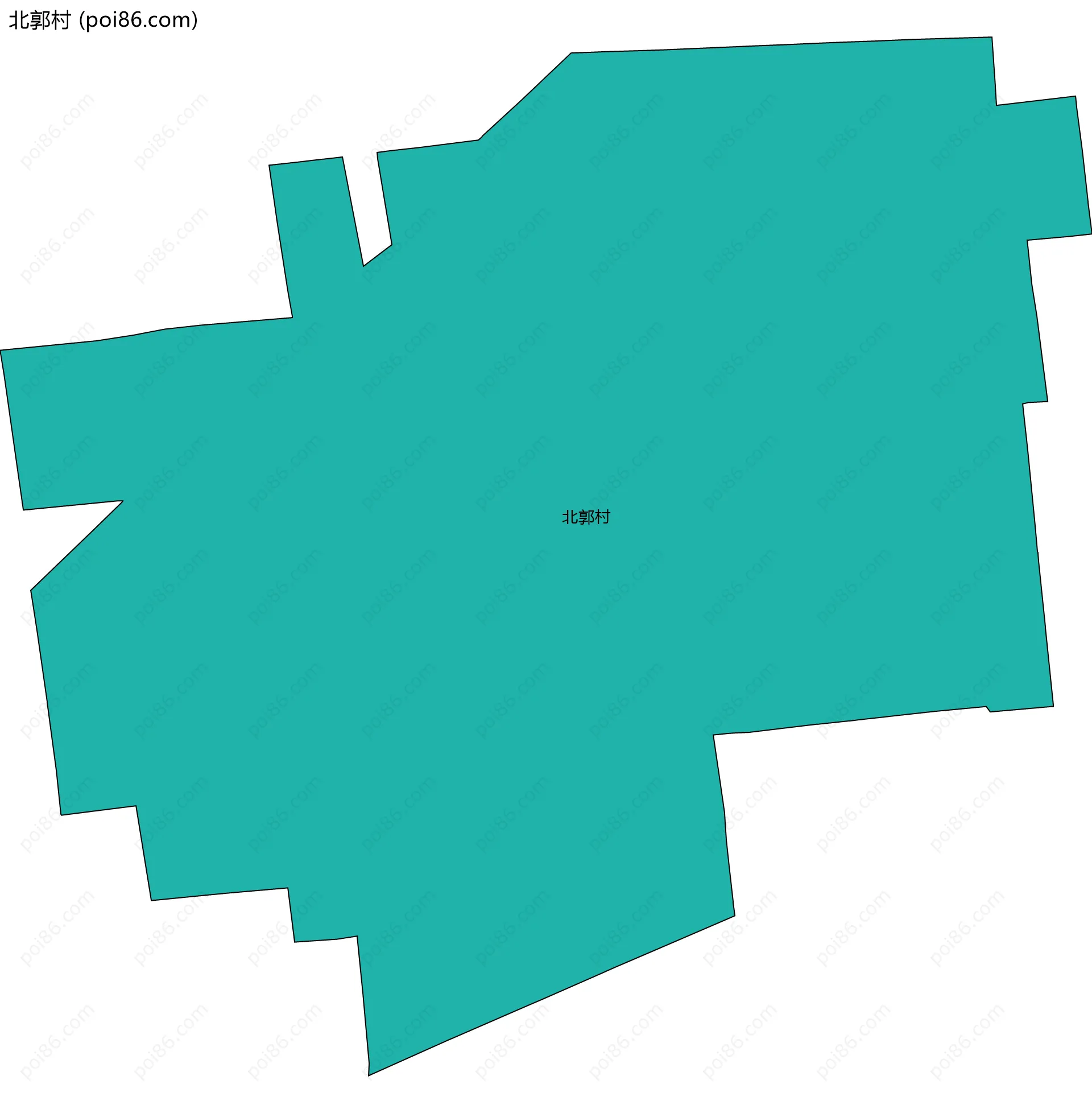 北郭村边界地图