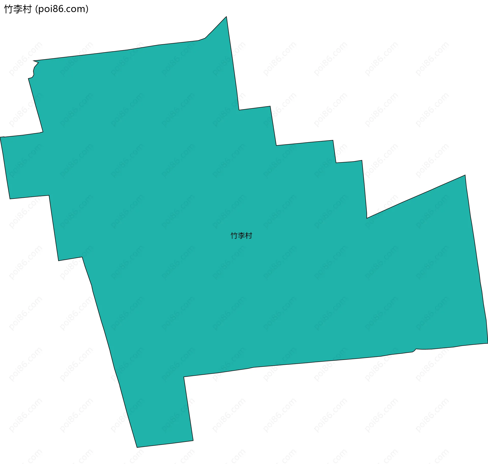 竹李村边界地图