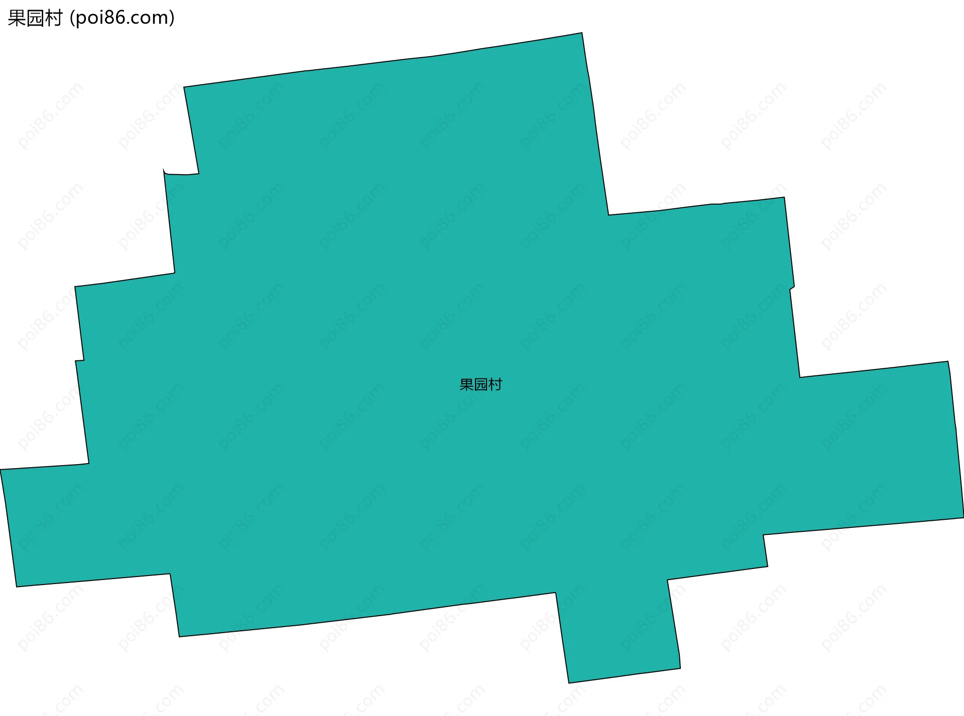 果园村边界地图