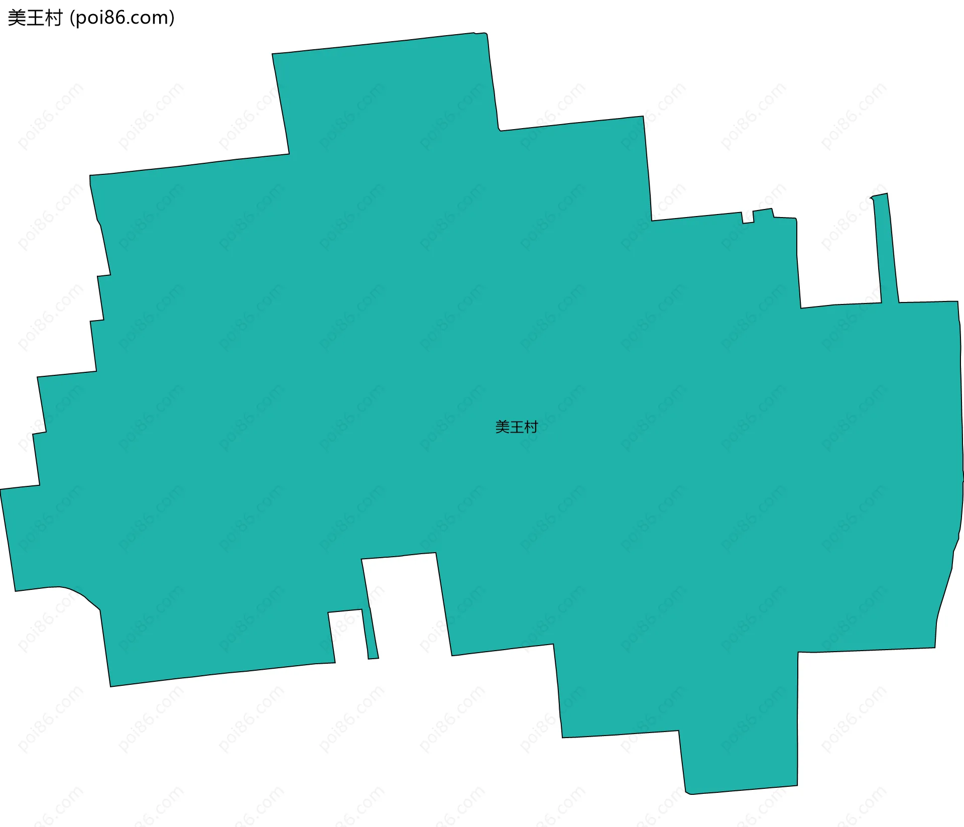 美王村边界地图