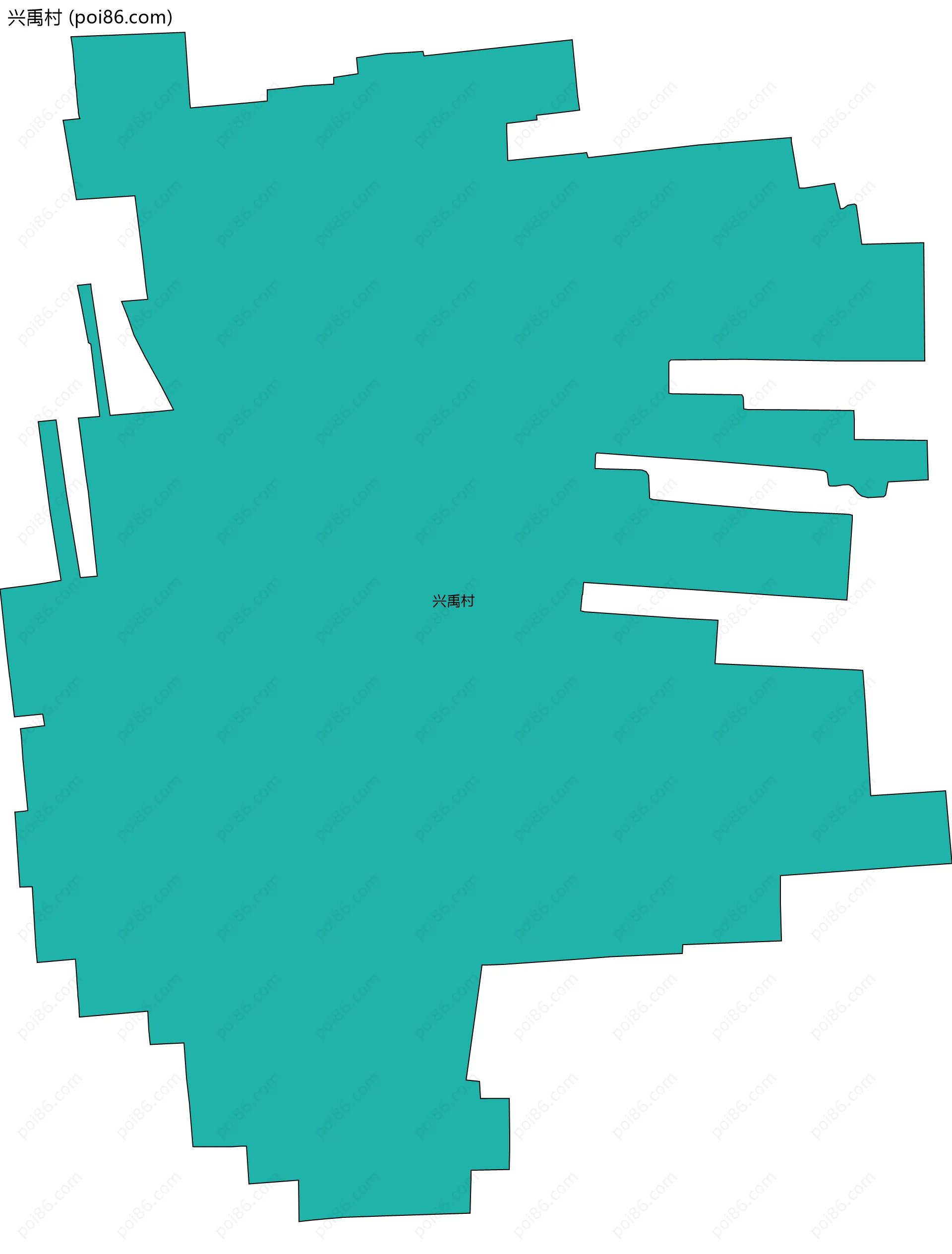 兴禹村边界地图