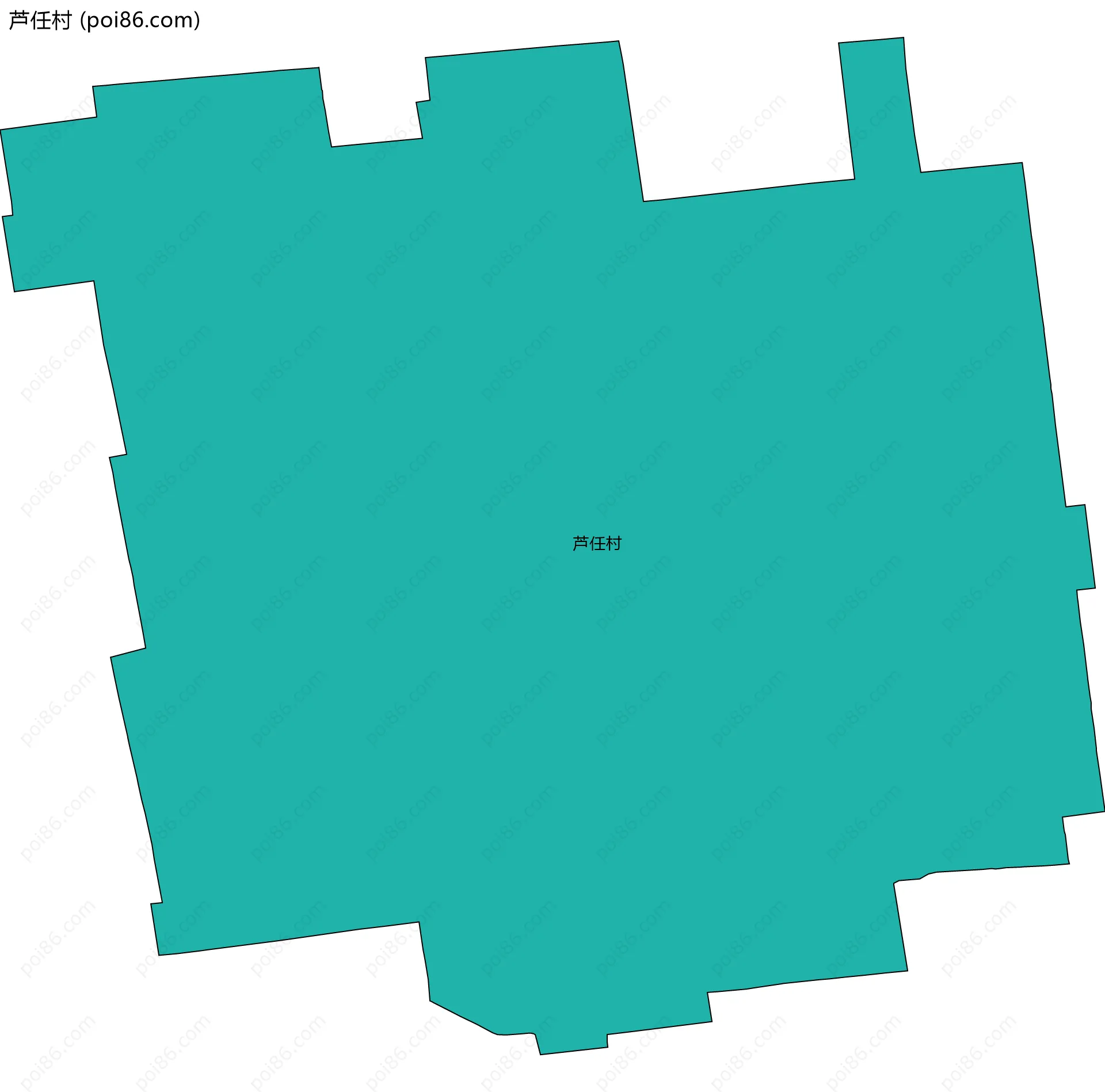芦任村边界地图