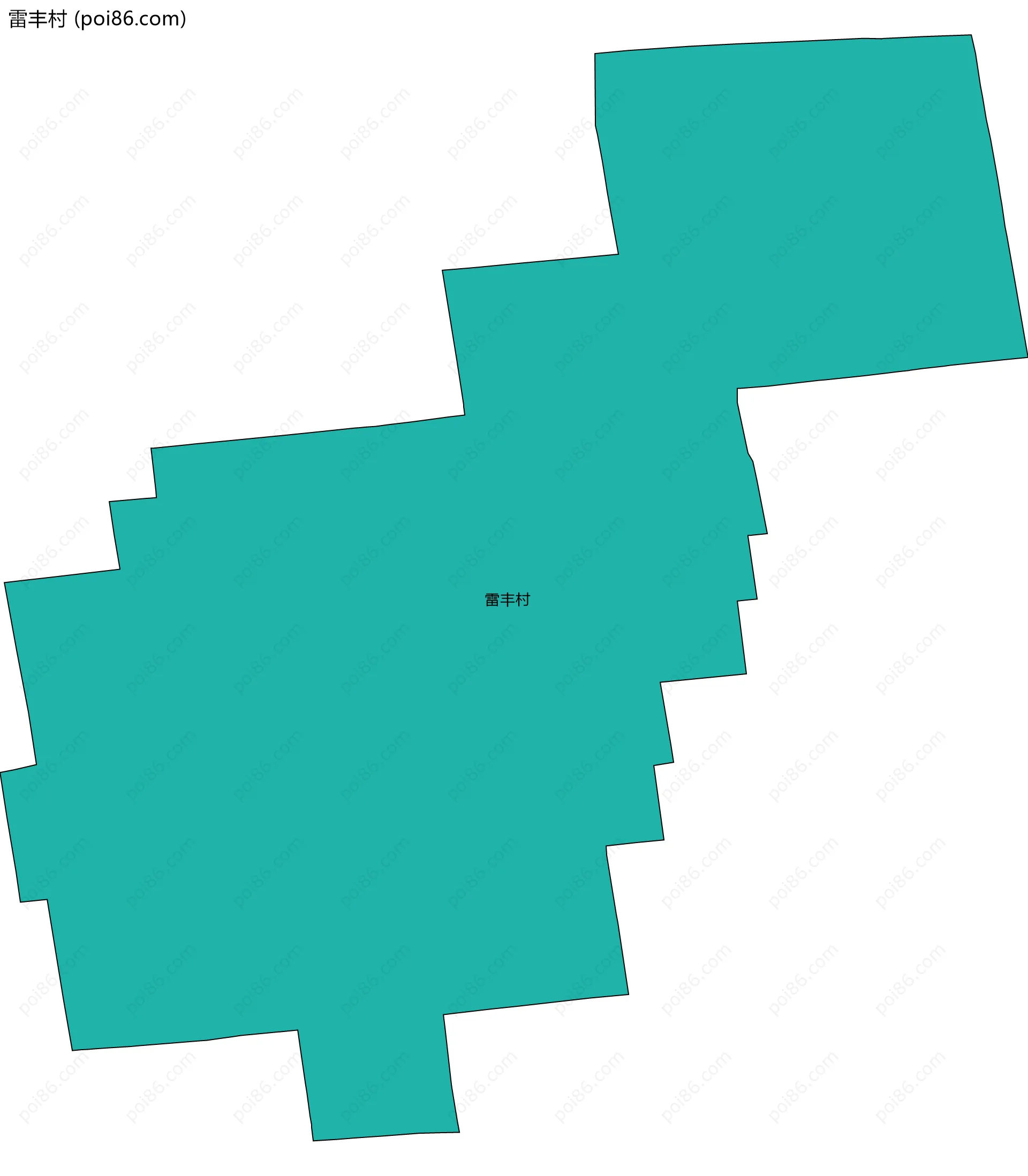 雷丰村边界地图