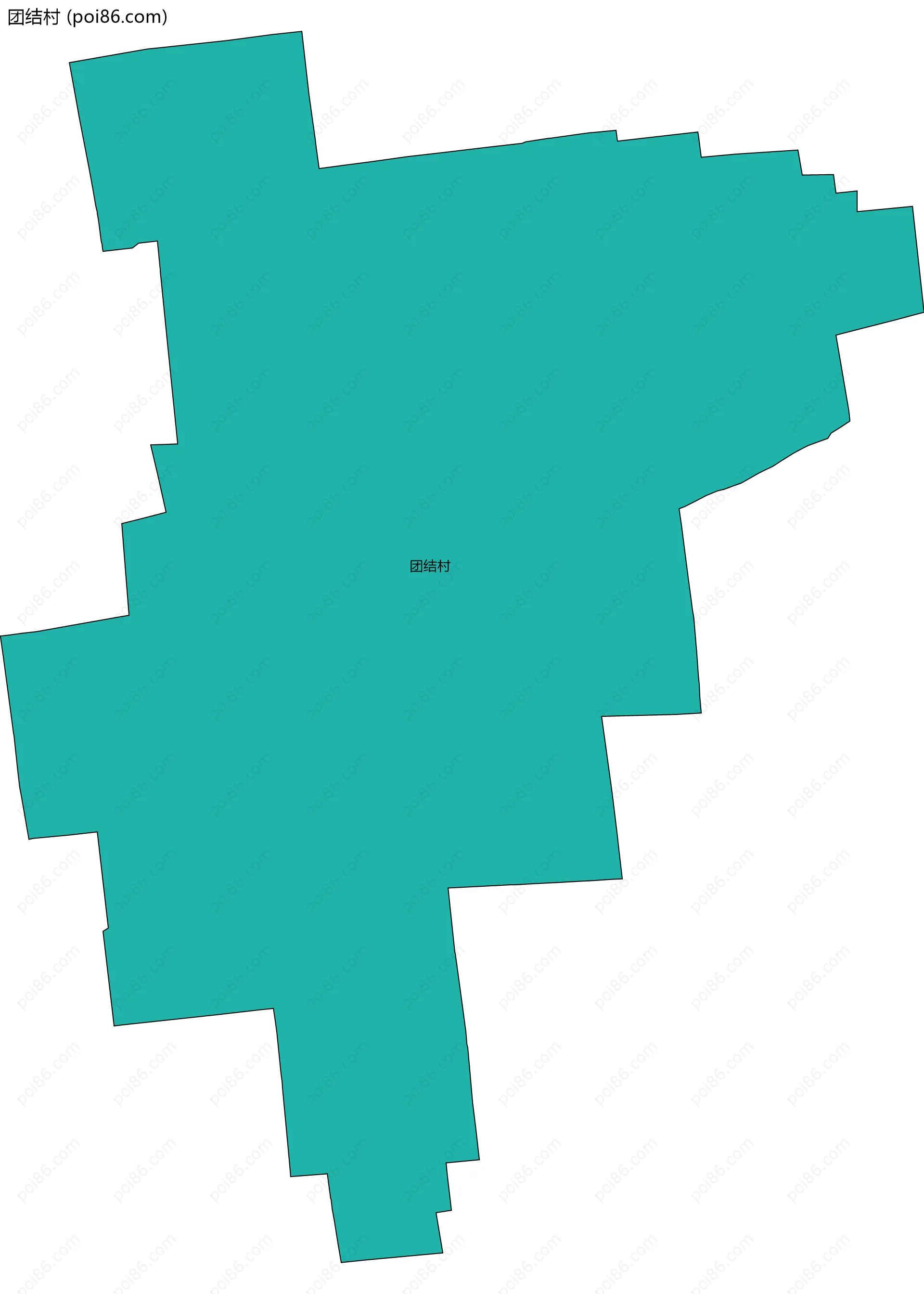 团结村边界地图