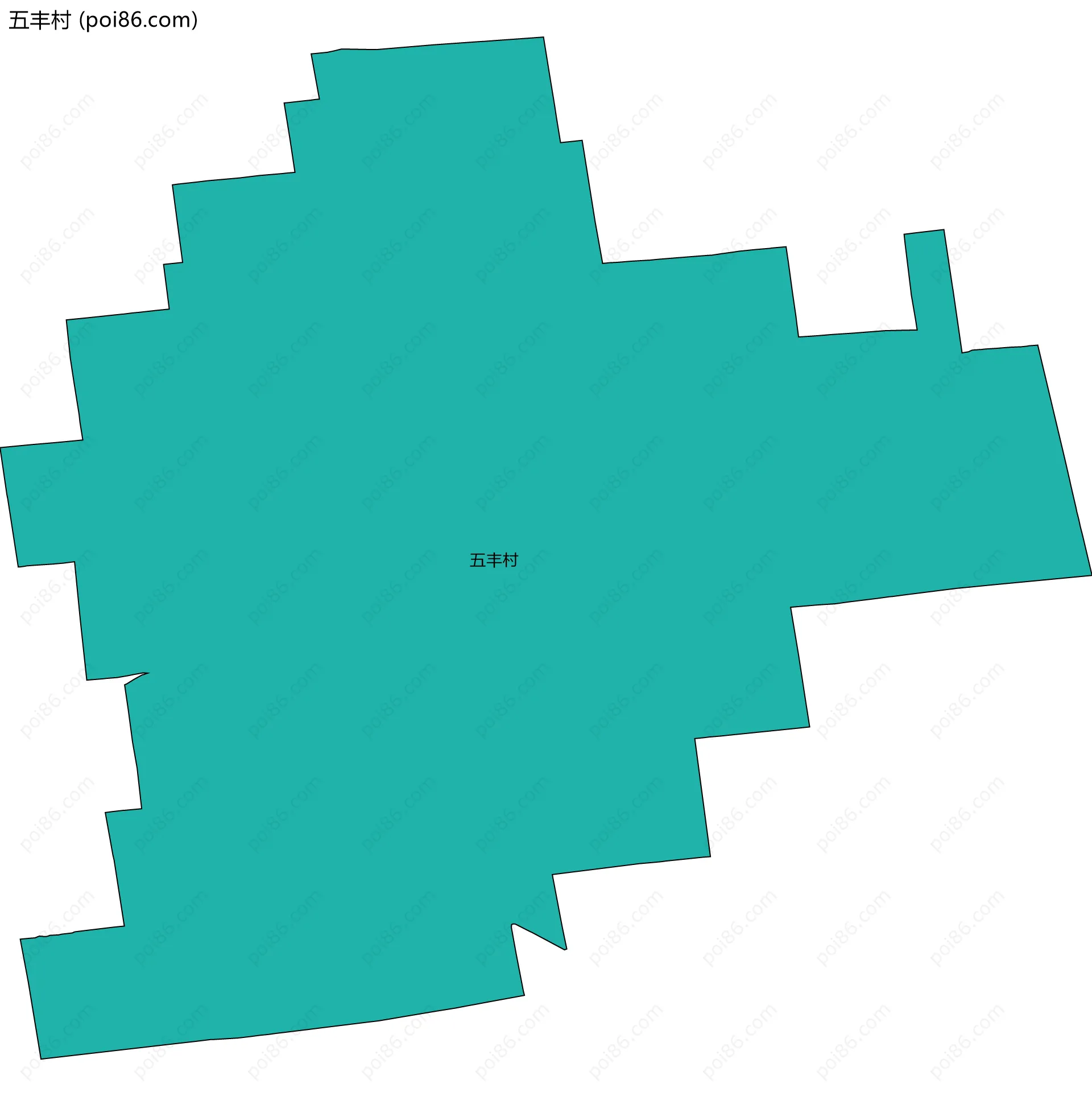 五丰村边界地图