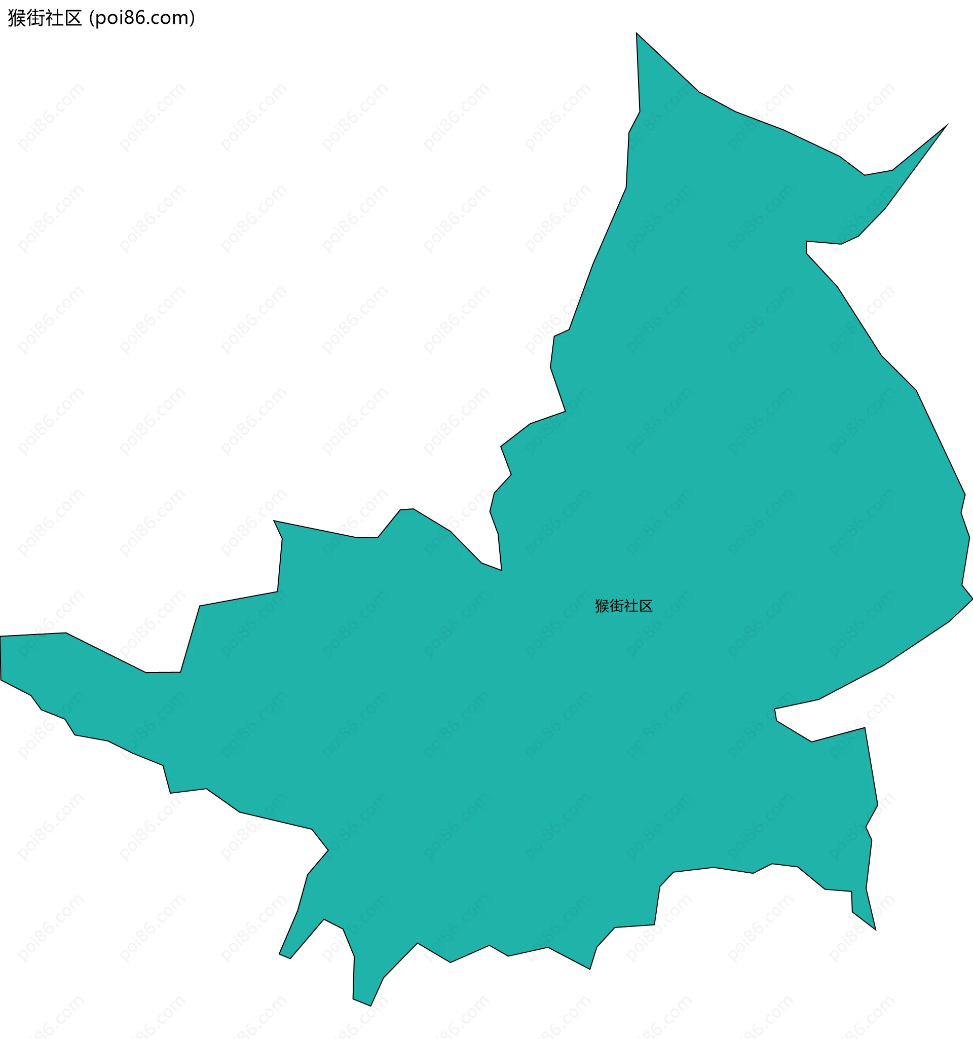 猴街社区边界地图