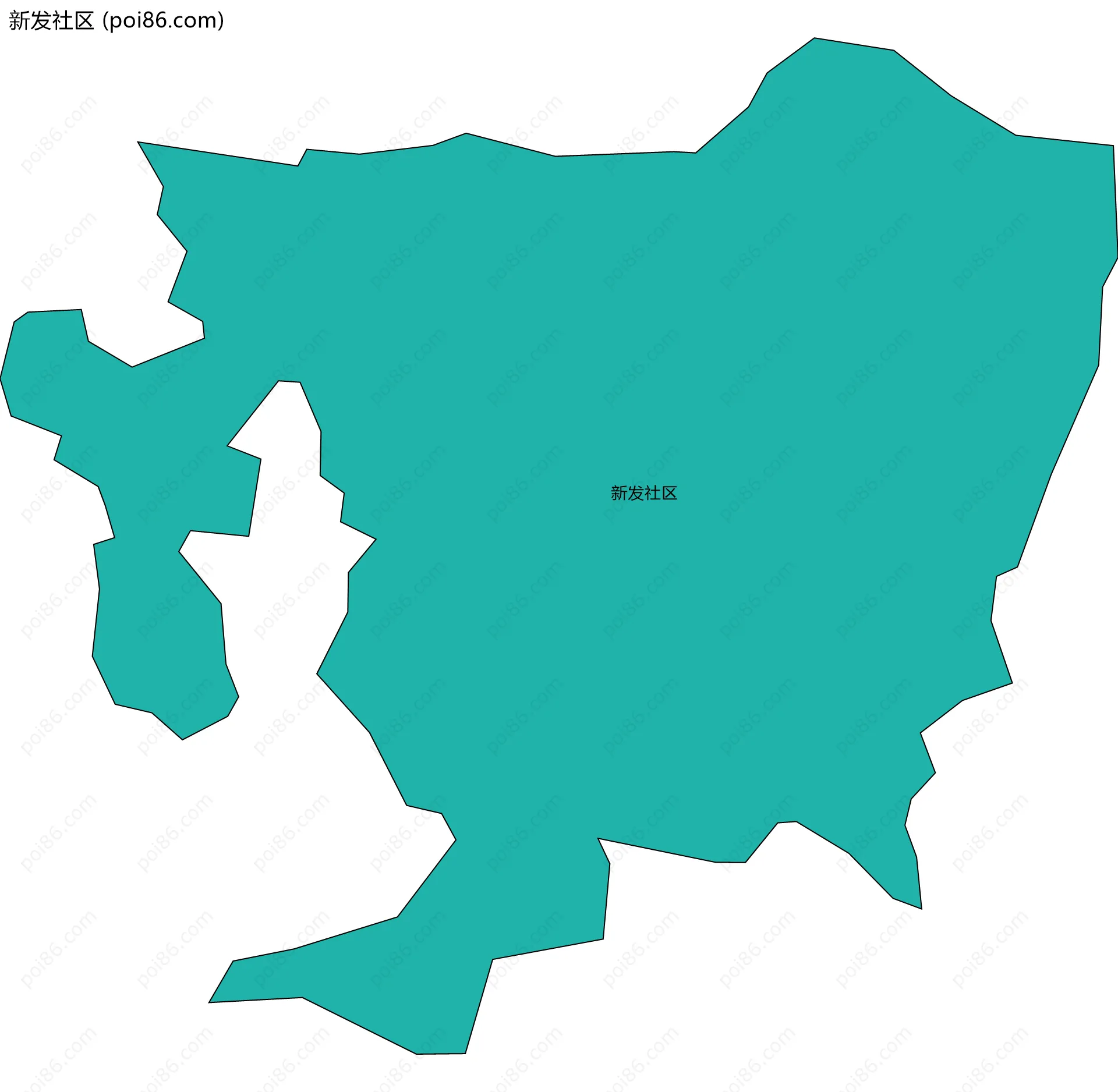 新发社区边界地图